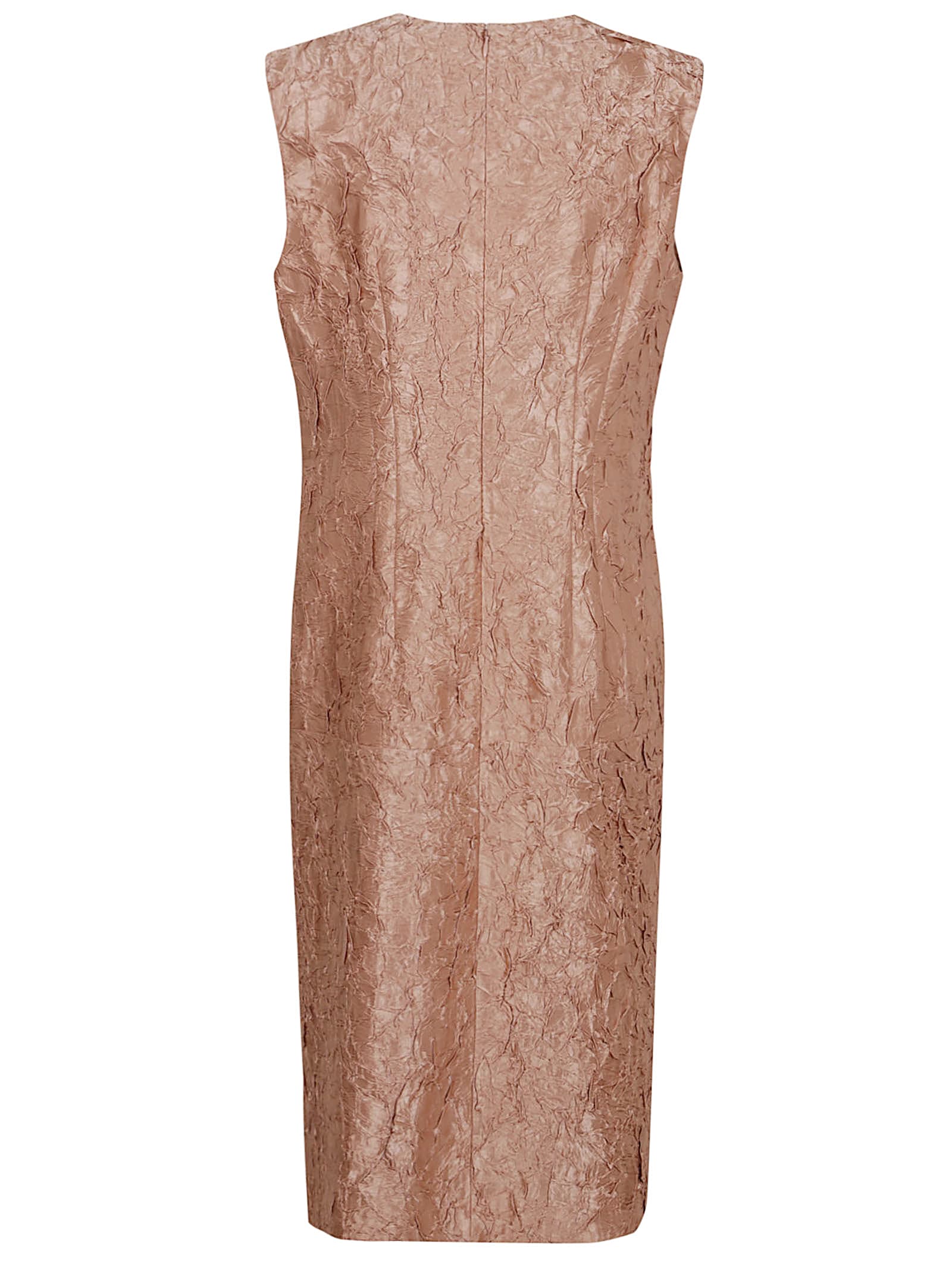 Shop Dries Van Noten Delina Bis Cr 1428 W.w.dress In Peach