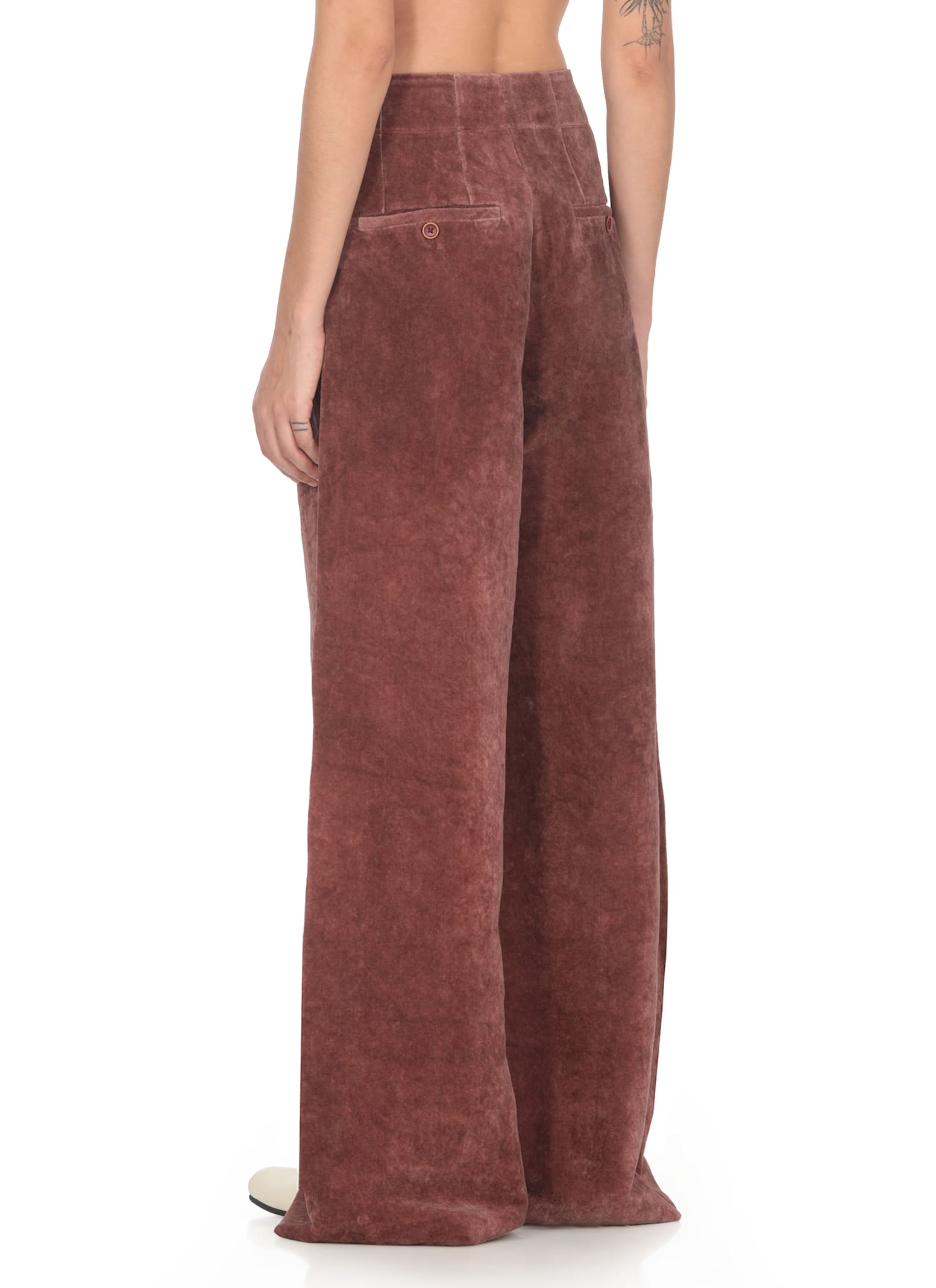 Shop Uma Wang Punnet Pants In Red