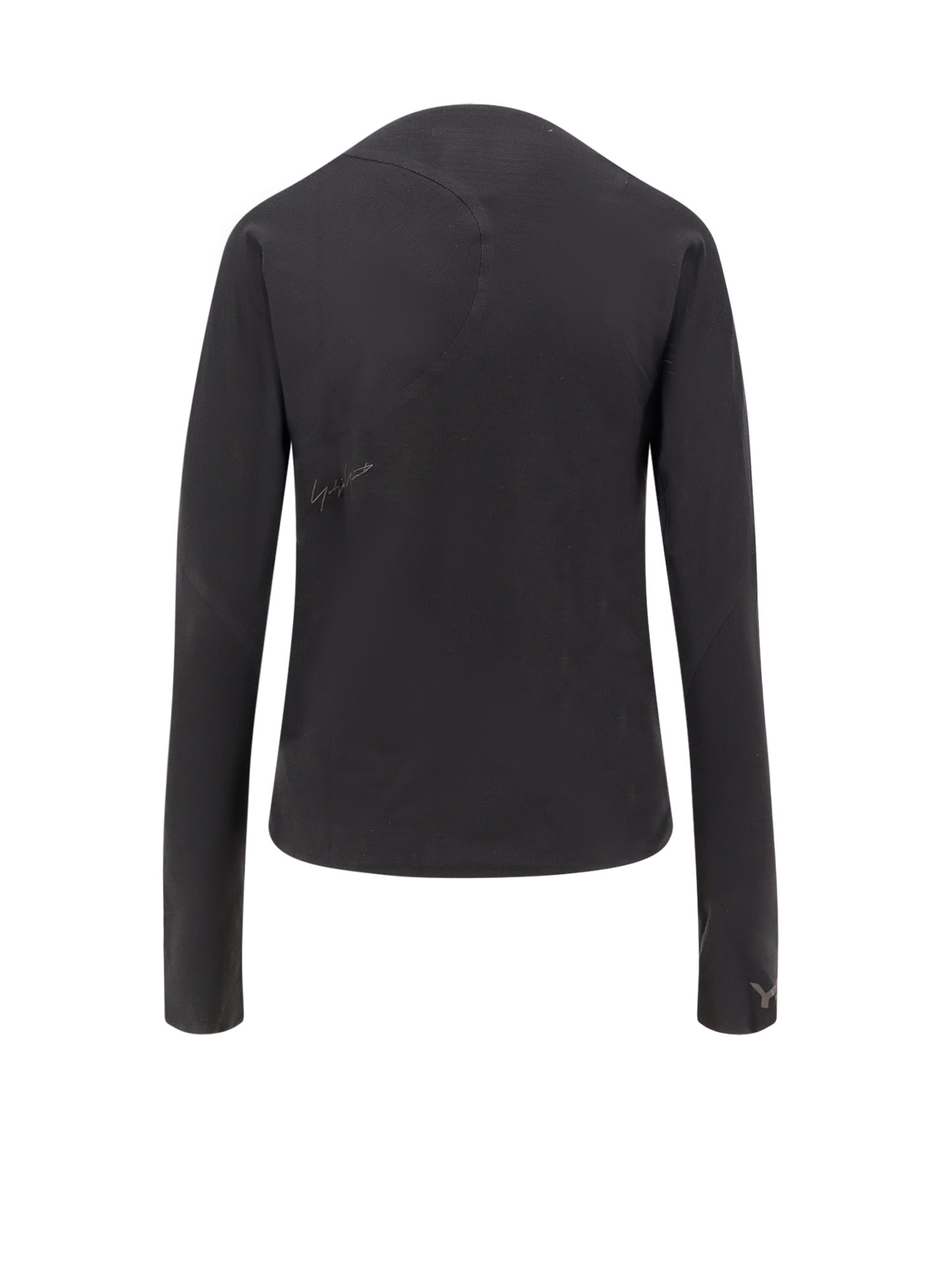Y-3 W Run Ls Techical Fabric T-shirt In Black