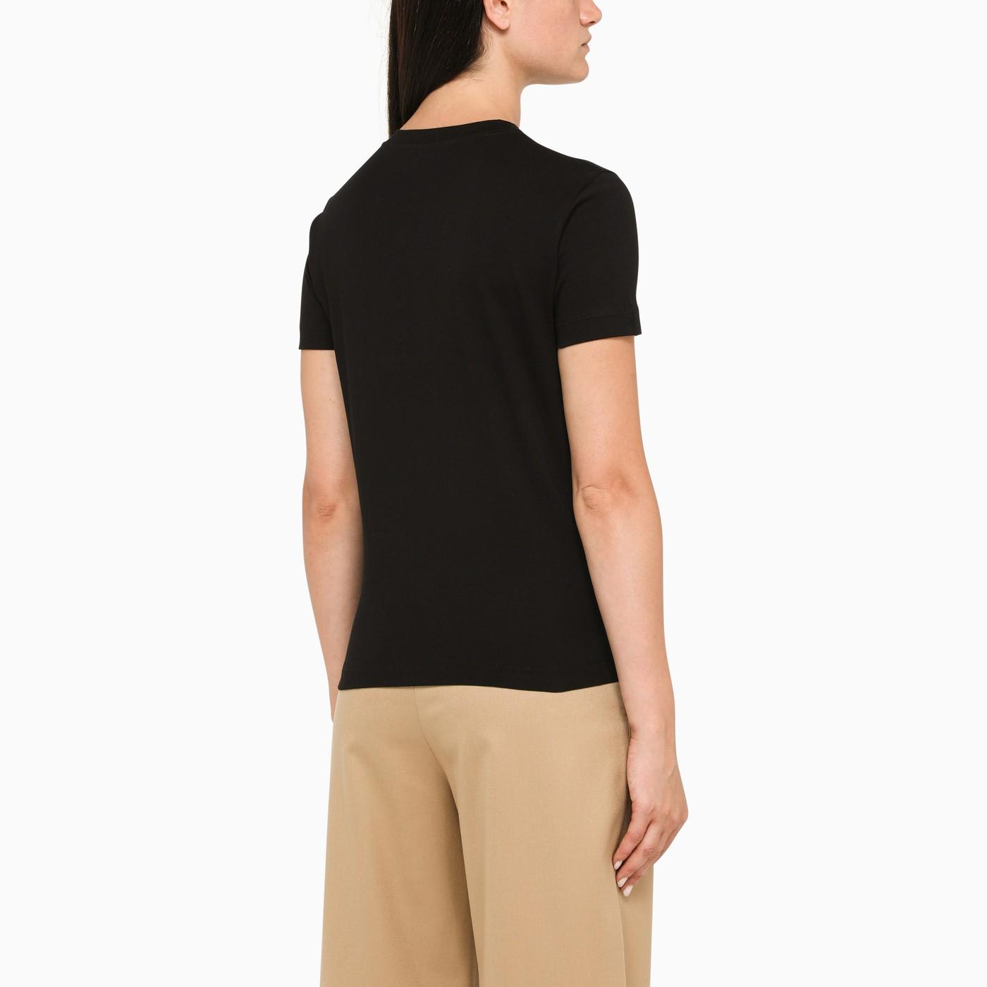 Shop Stella Mccartney Front Logo-print T-shirt In Black