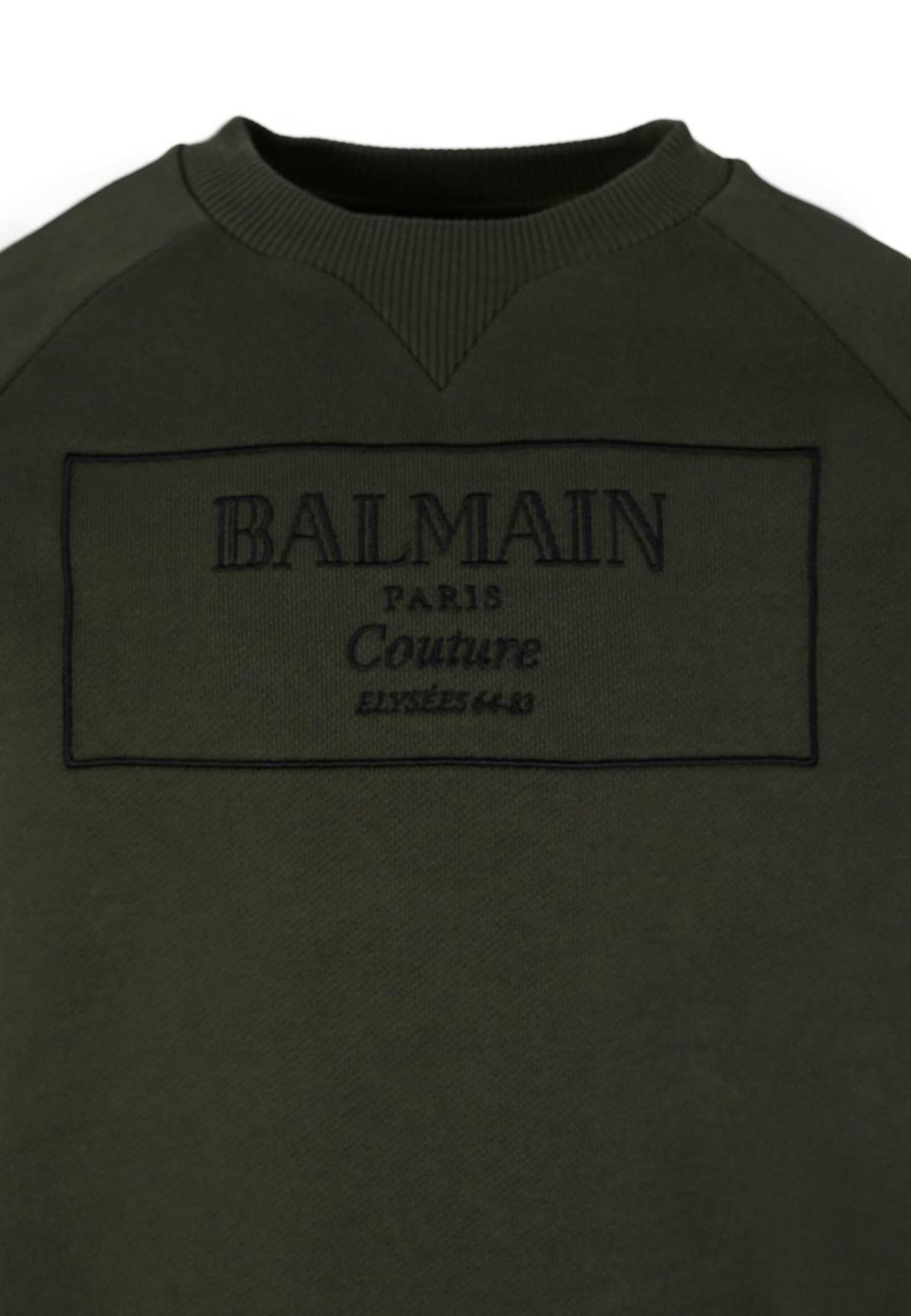 Balmain Green Sweatshirt For Boy With Logo In Green