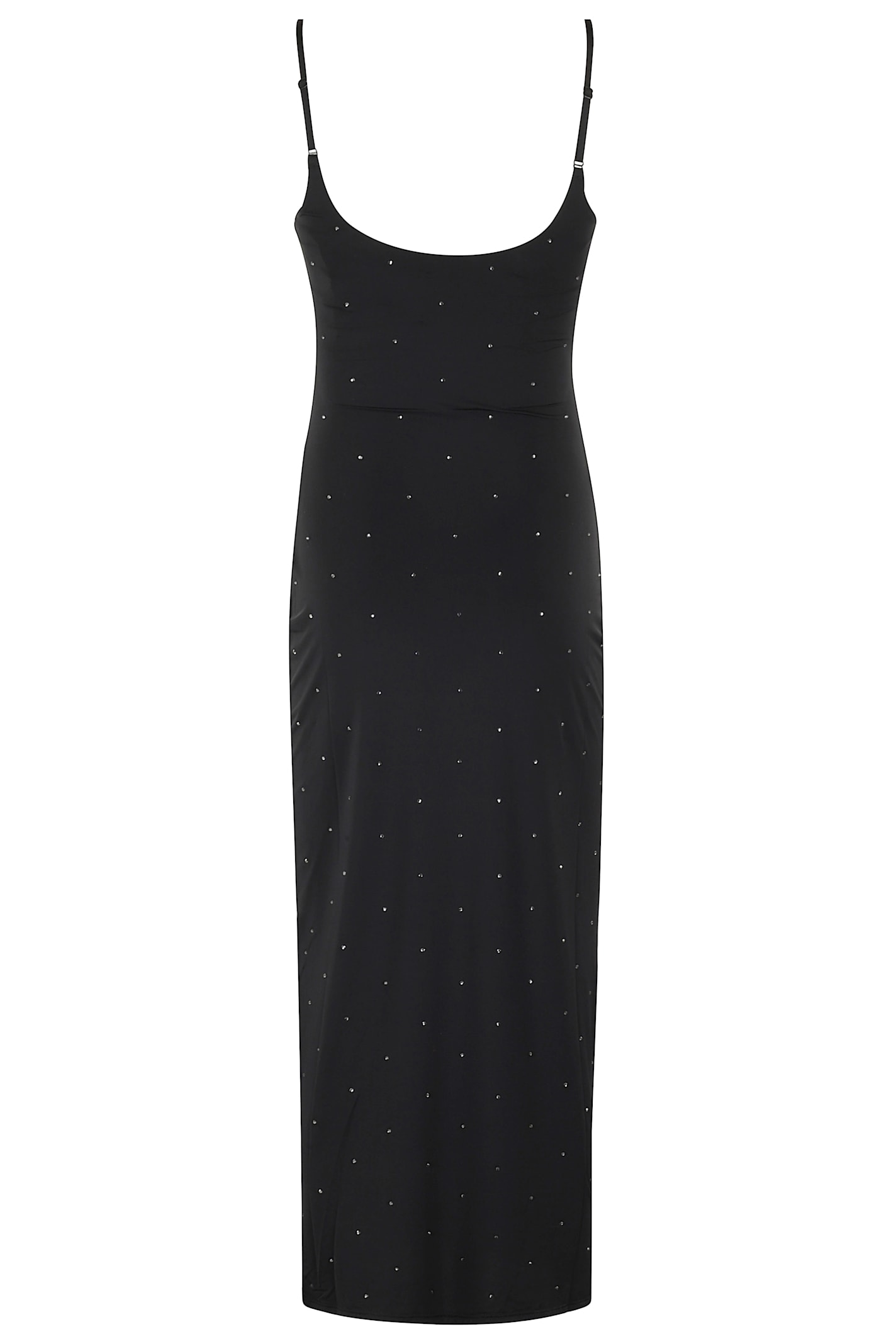 Mc2 Saint Barth Bodycon Midi Dress With Rhinestone Embellishments