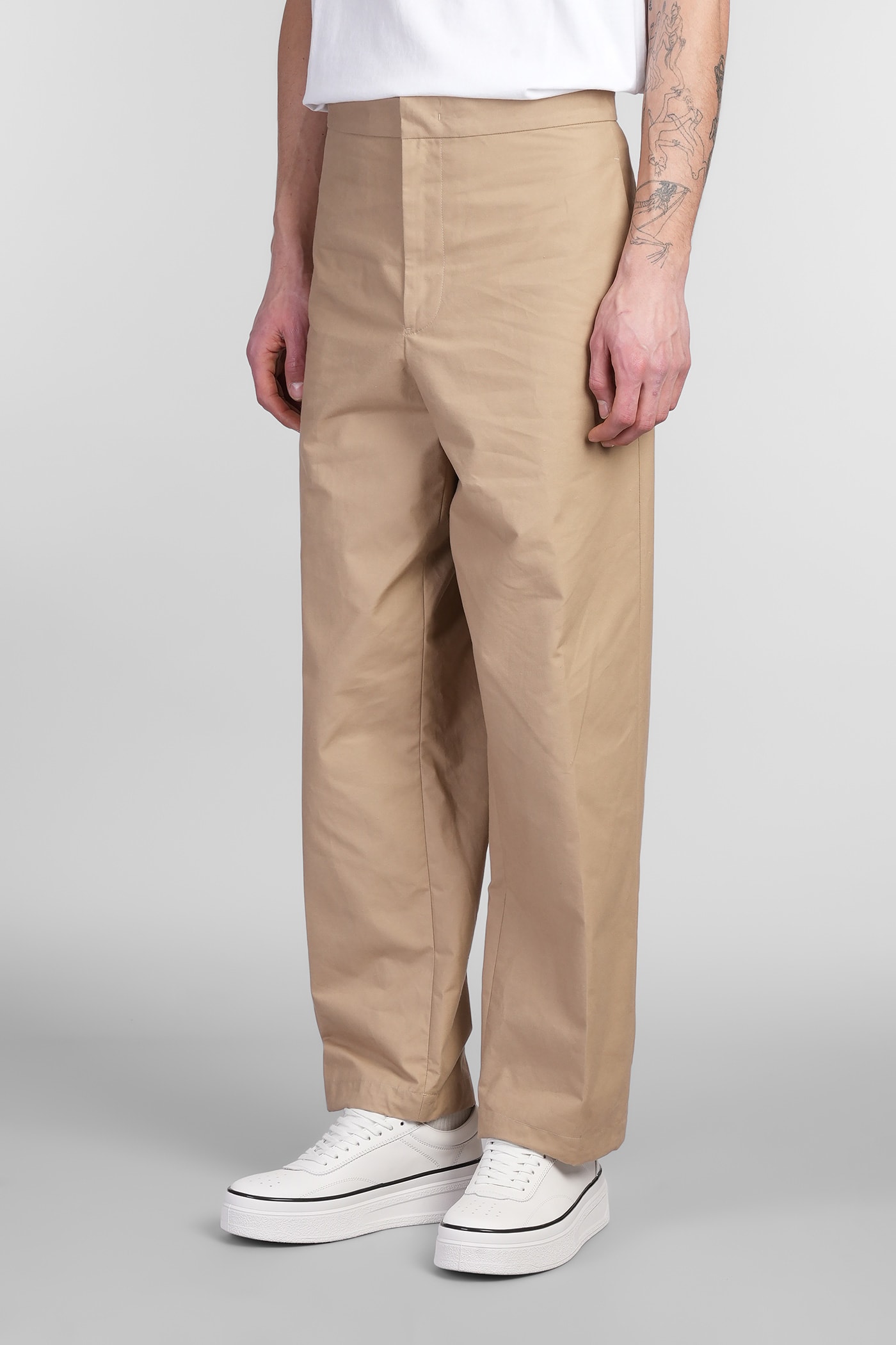 Jil Sander Pants In Beige Cotton