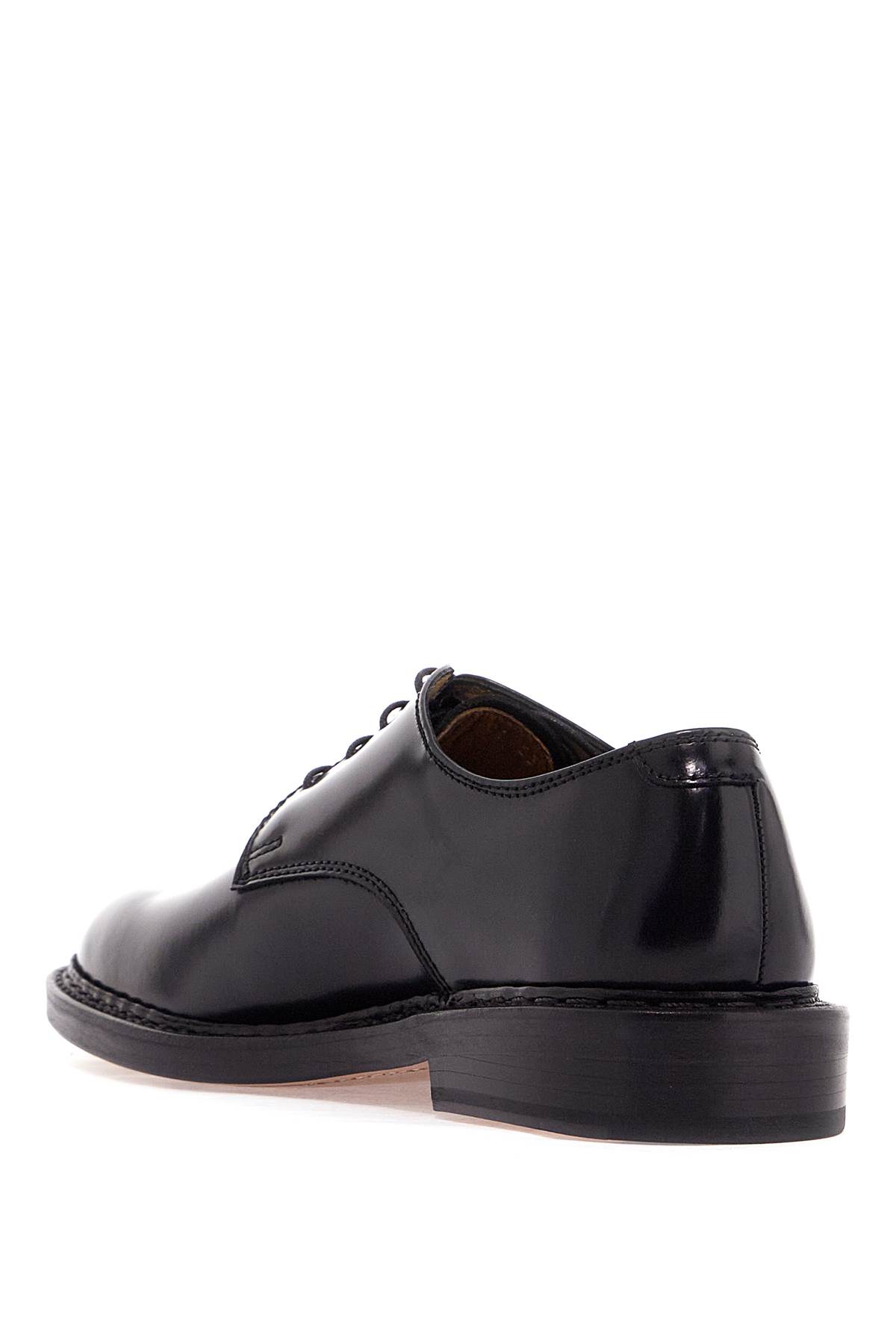 Shop Our Legacy Laced Uniform Parade Shoes In Black Leather (black)