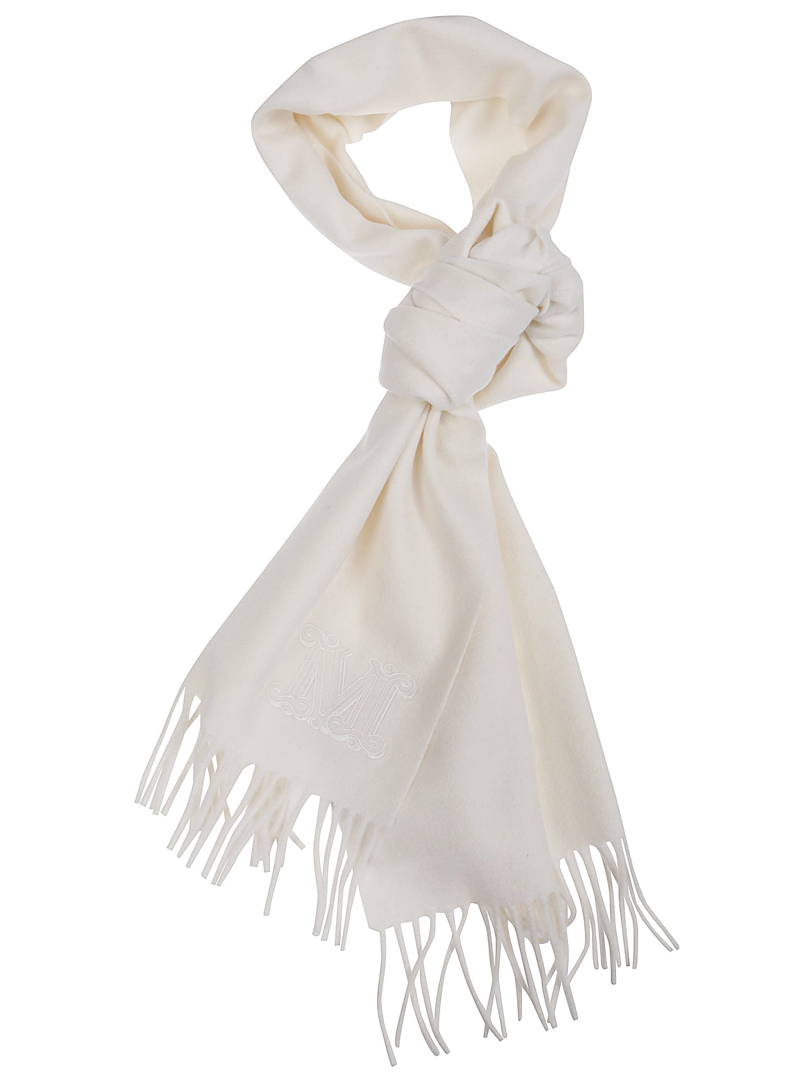 Shop Max Mara Wsdalia Scarf In Bianco