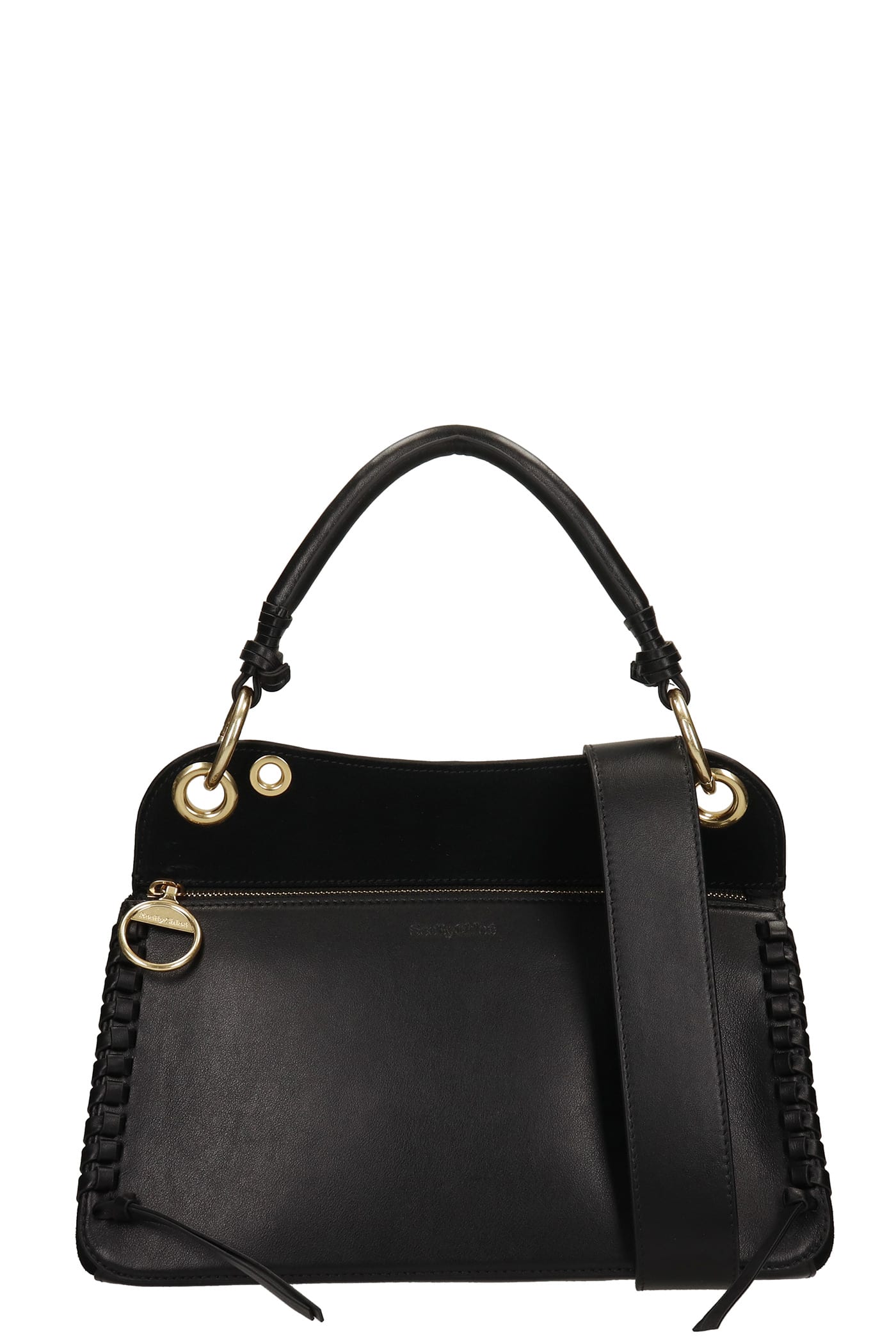 See by Chloé Tilda Shoulder Bag In Black Suede And Leather
