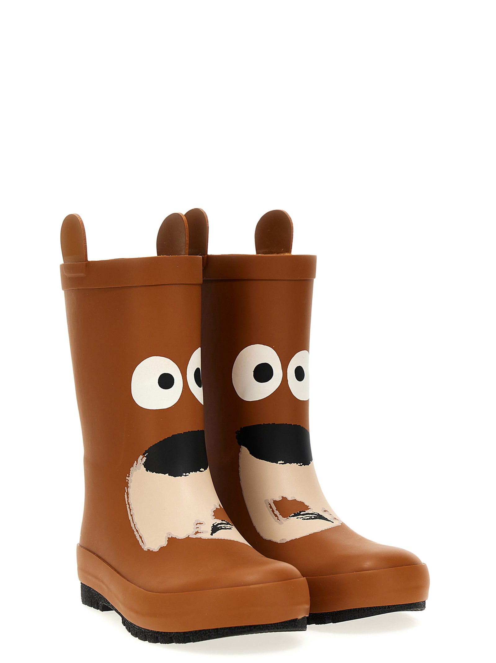 Stella Mccartney Kids' Teddy Rain Boots In Brown