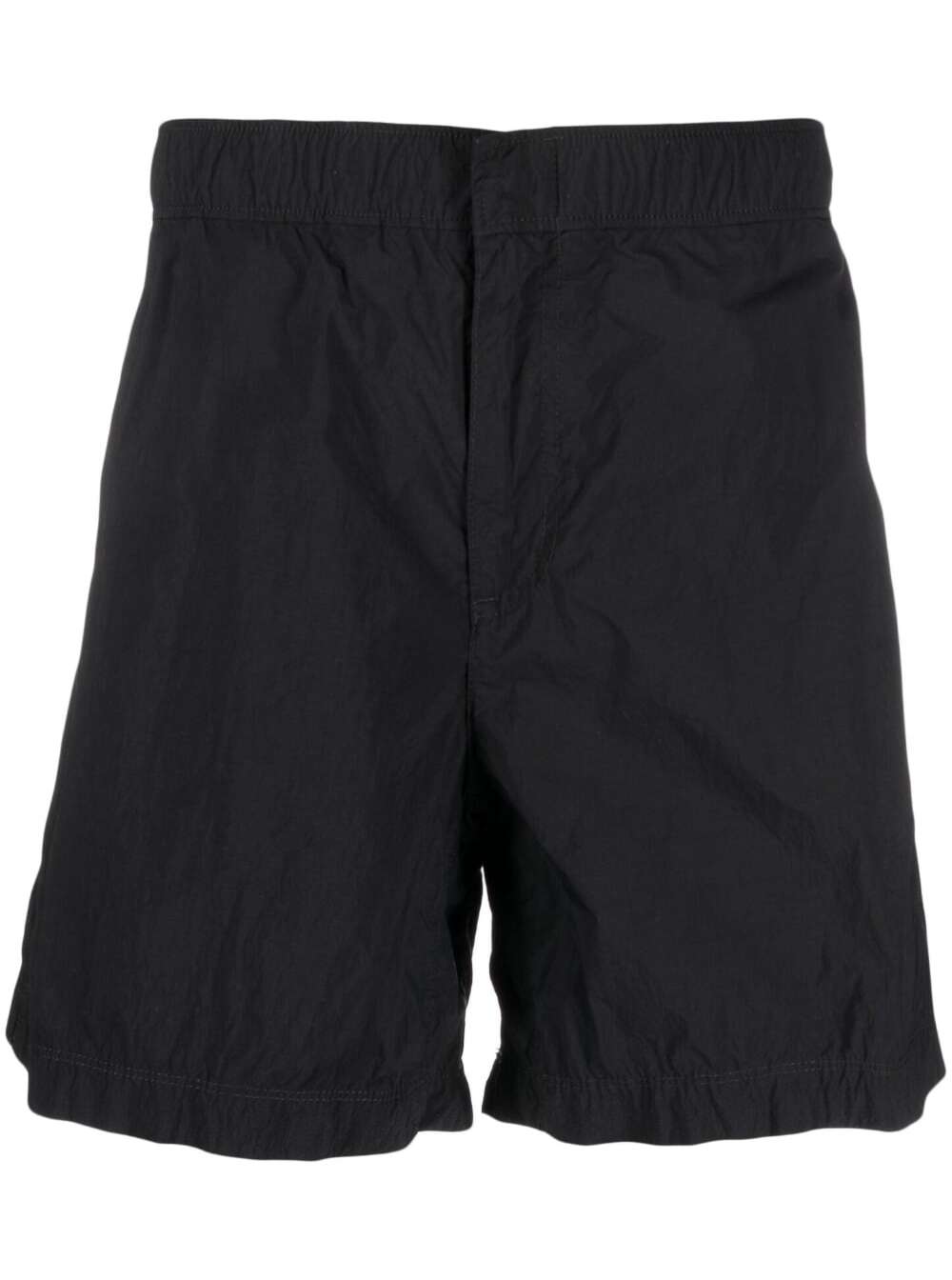 Black Swim Trunks With Concealed Fastening In Nylon Man