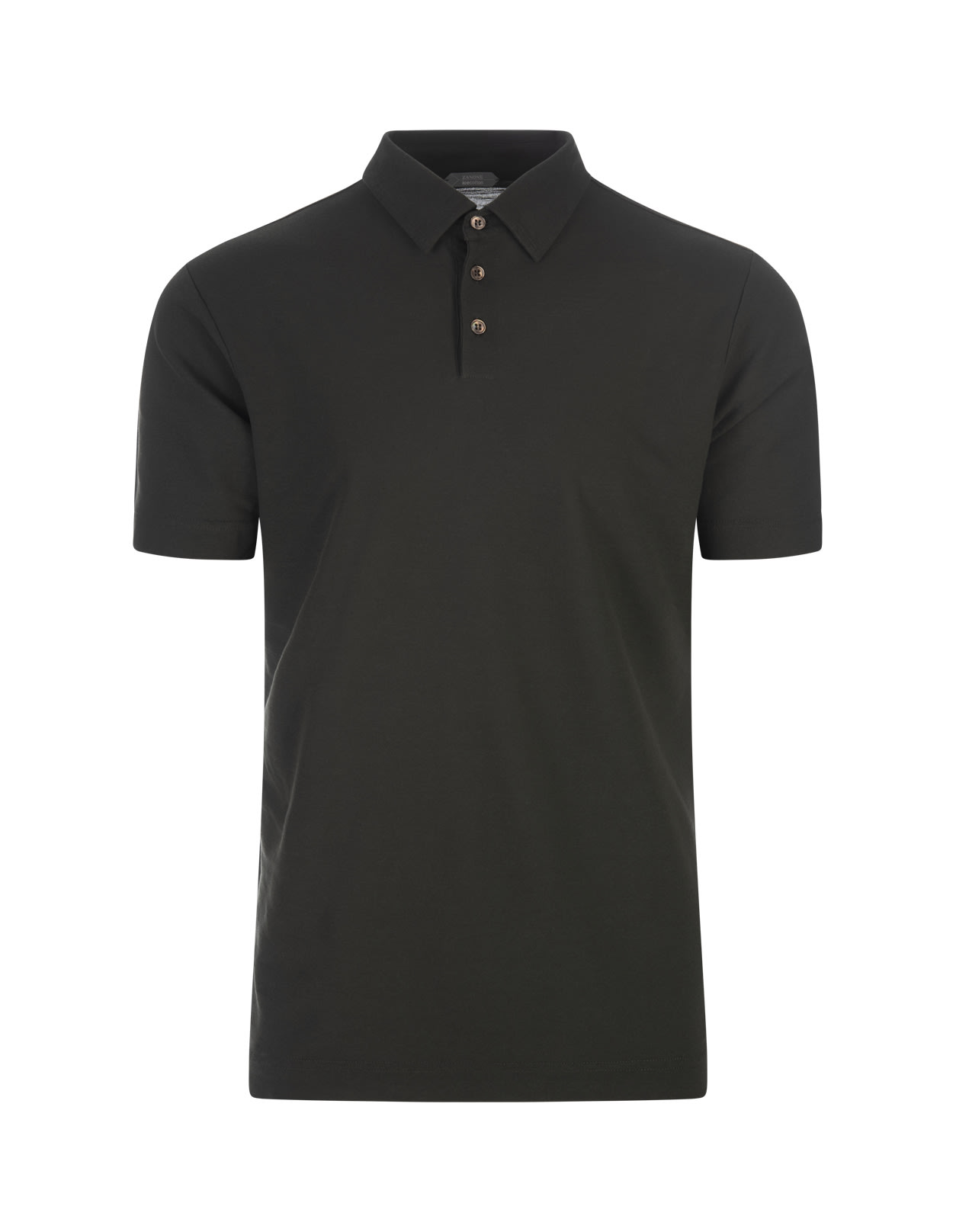 ZANONE MIITARY GREEN ICECOTTON SLIM FIT POLO SHIRT