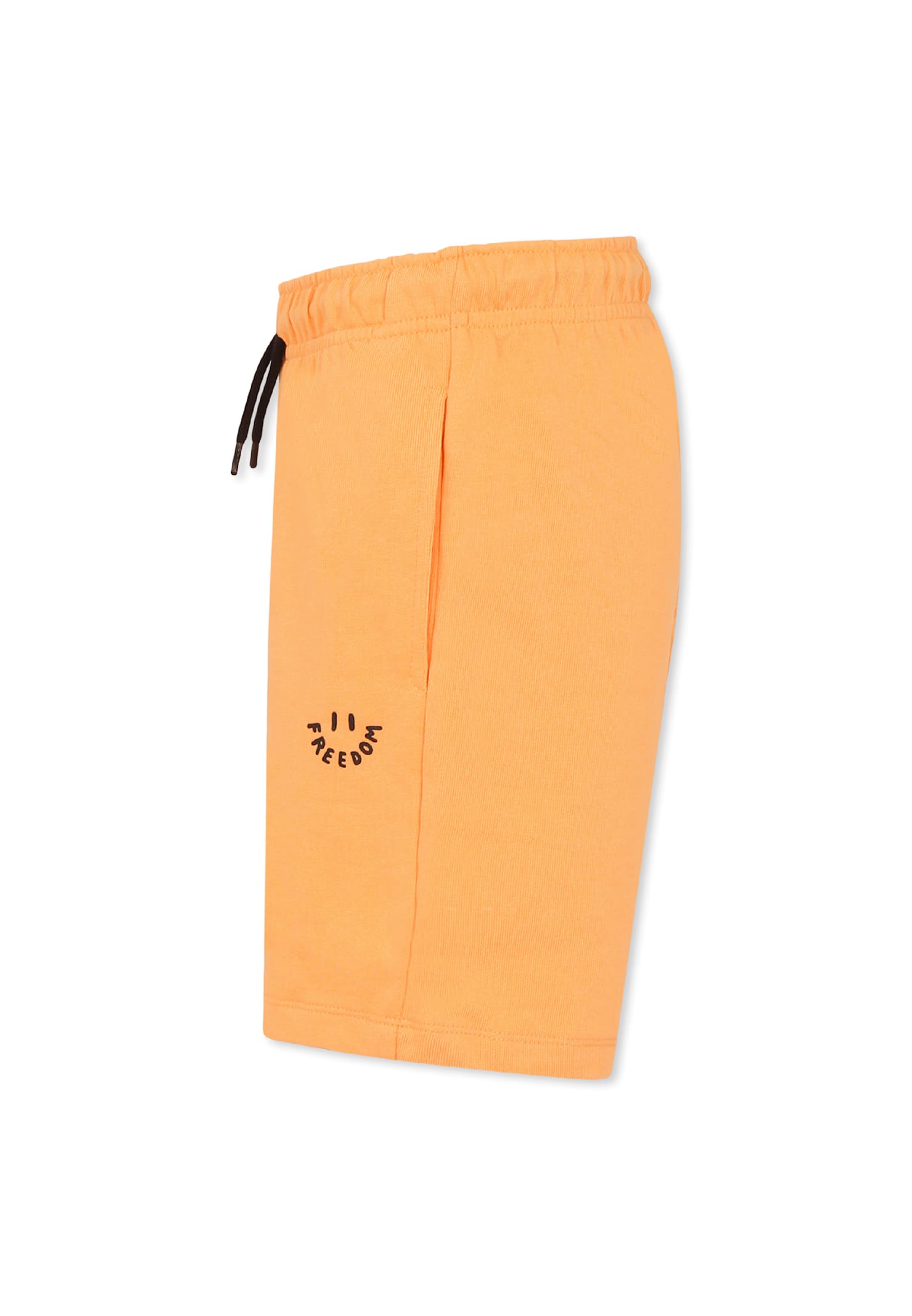 Molo Orange Shorts For Kids With Smiley In Orange