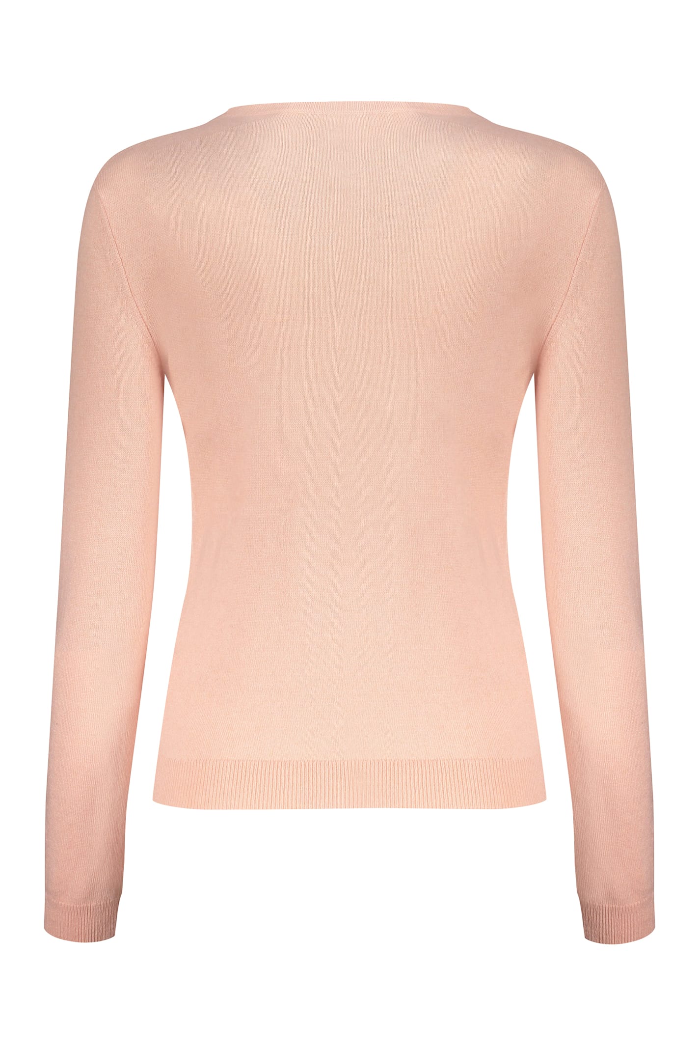 Valentino Long Sleeve Crew-neck Sweater In Pink