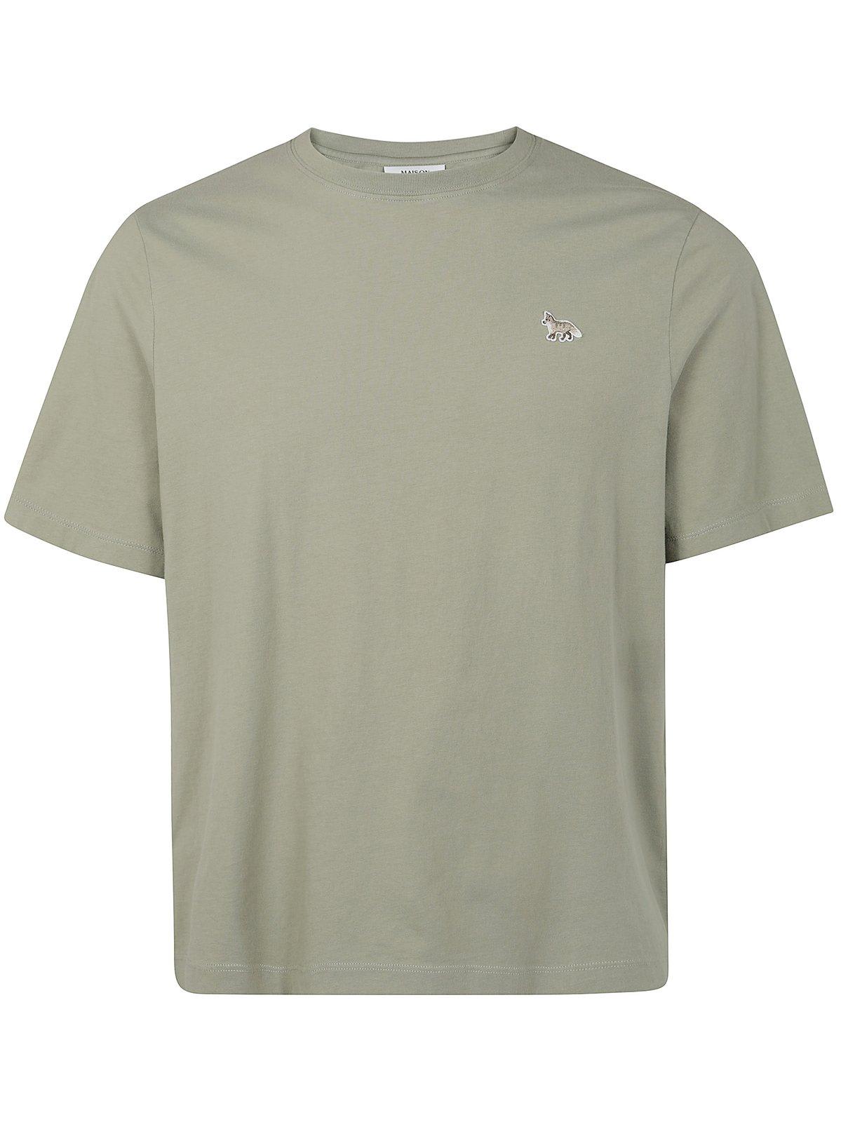 Shop Maison Kitsuné Fox Patch Crewneck T-shirt