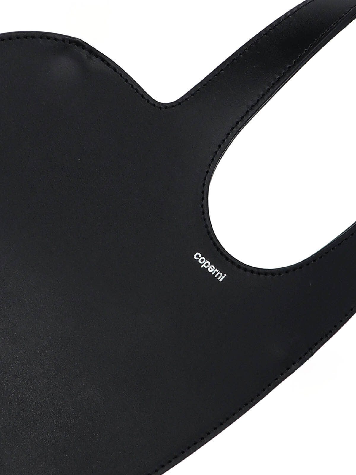 Coperni Heart-shaped Black Bag With Adjustable Shoulder Strap In Black