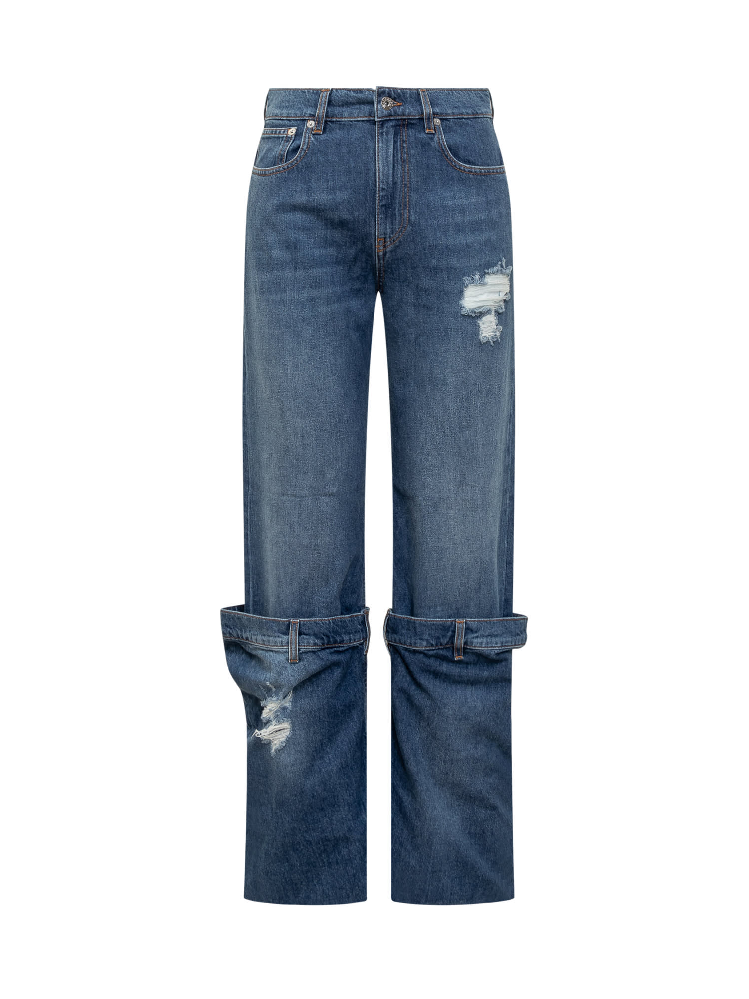 Shop Jw Anderson Bucket Jeans In Light Blue