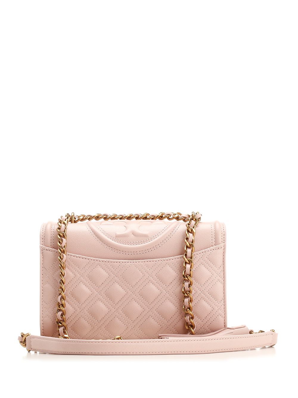 Shop Tory Burch Fleming Soft Small Shoulder Bag In Powder