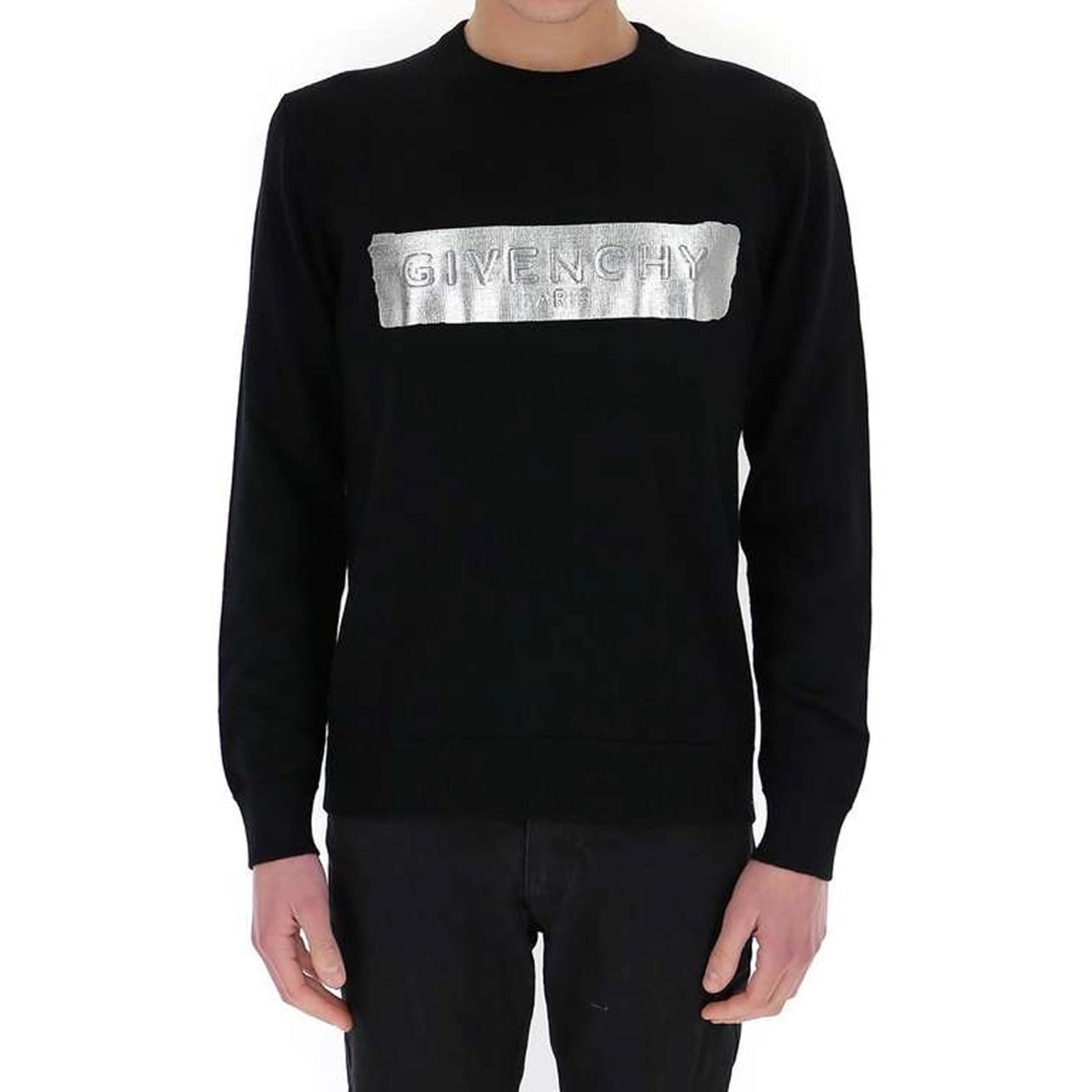 Shop Givenchy Logo Sweater In Black