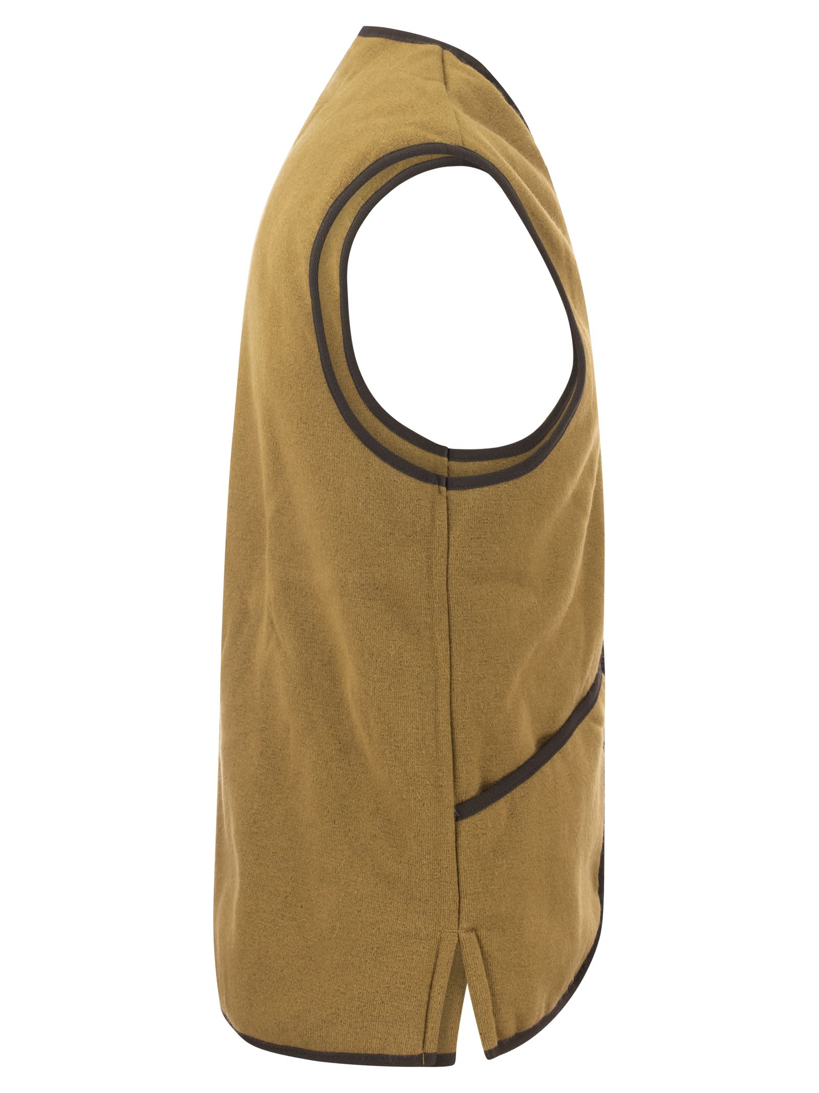 Barbour Reversible Fleece Vest In Brown