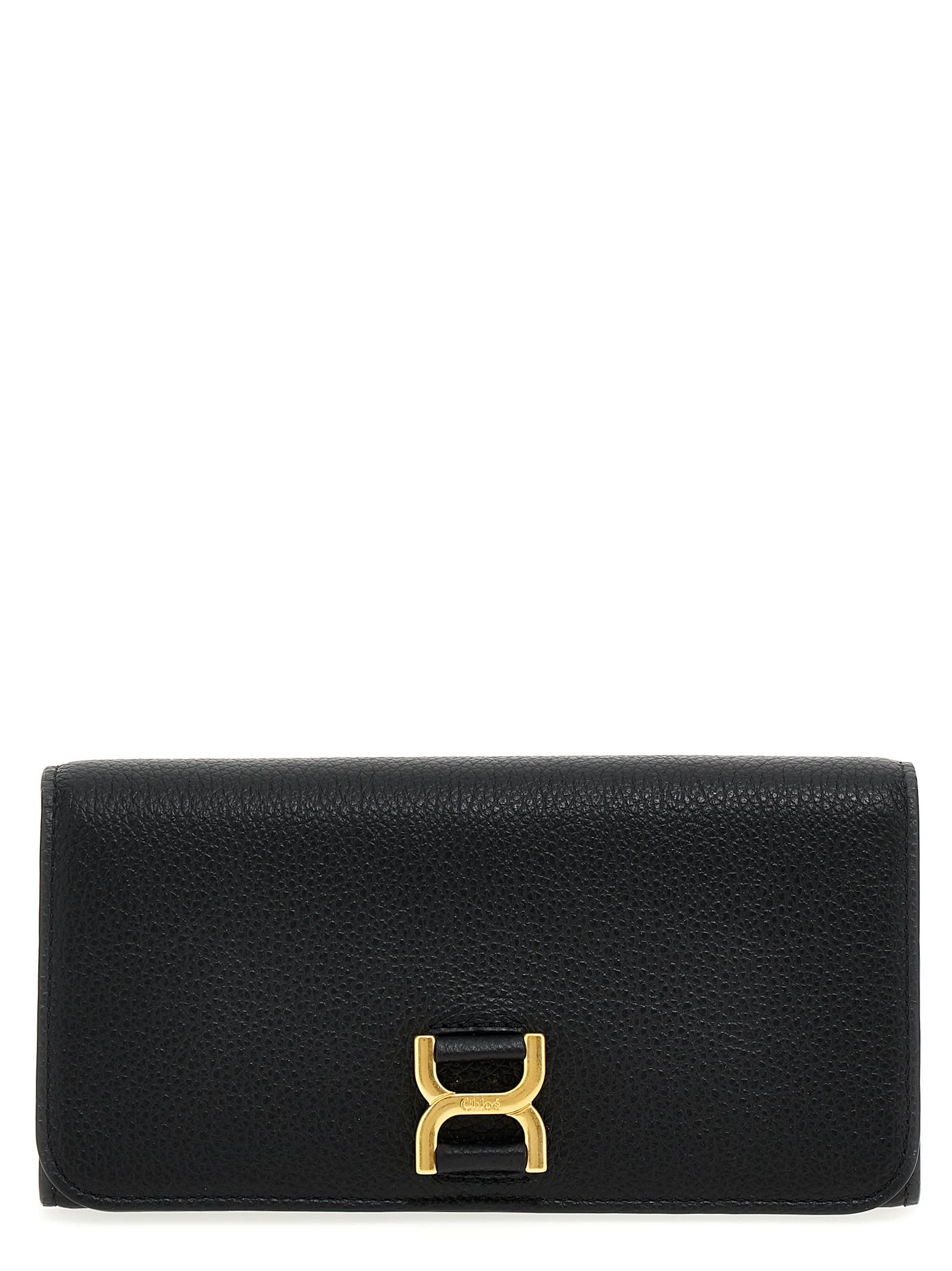 Shop Chloé Marcie Wallet In Nero