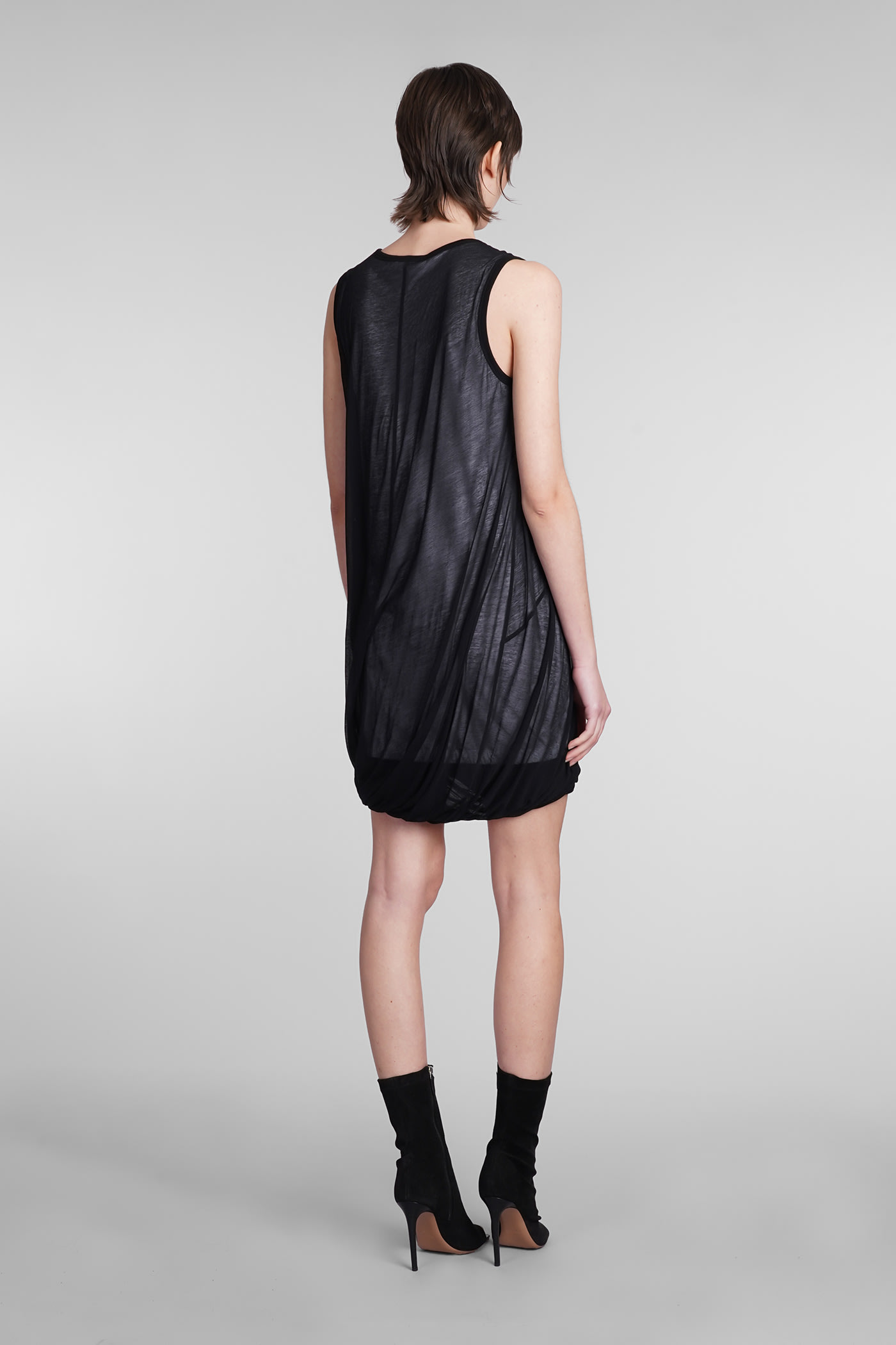 Shop Helmut Lang Dress In Black Cotton