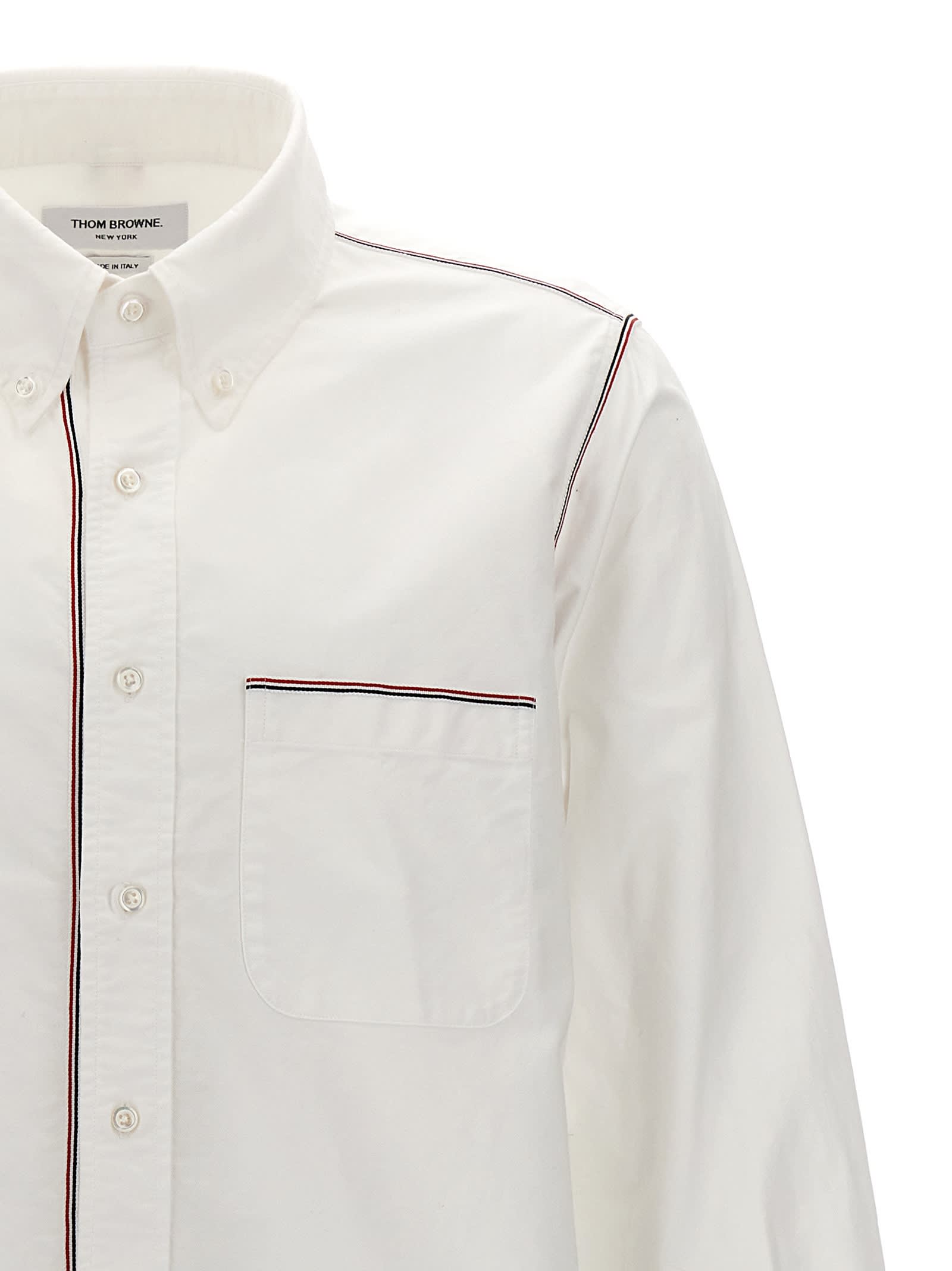 Shop Thom Browne Rwb Shirt In White