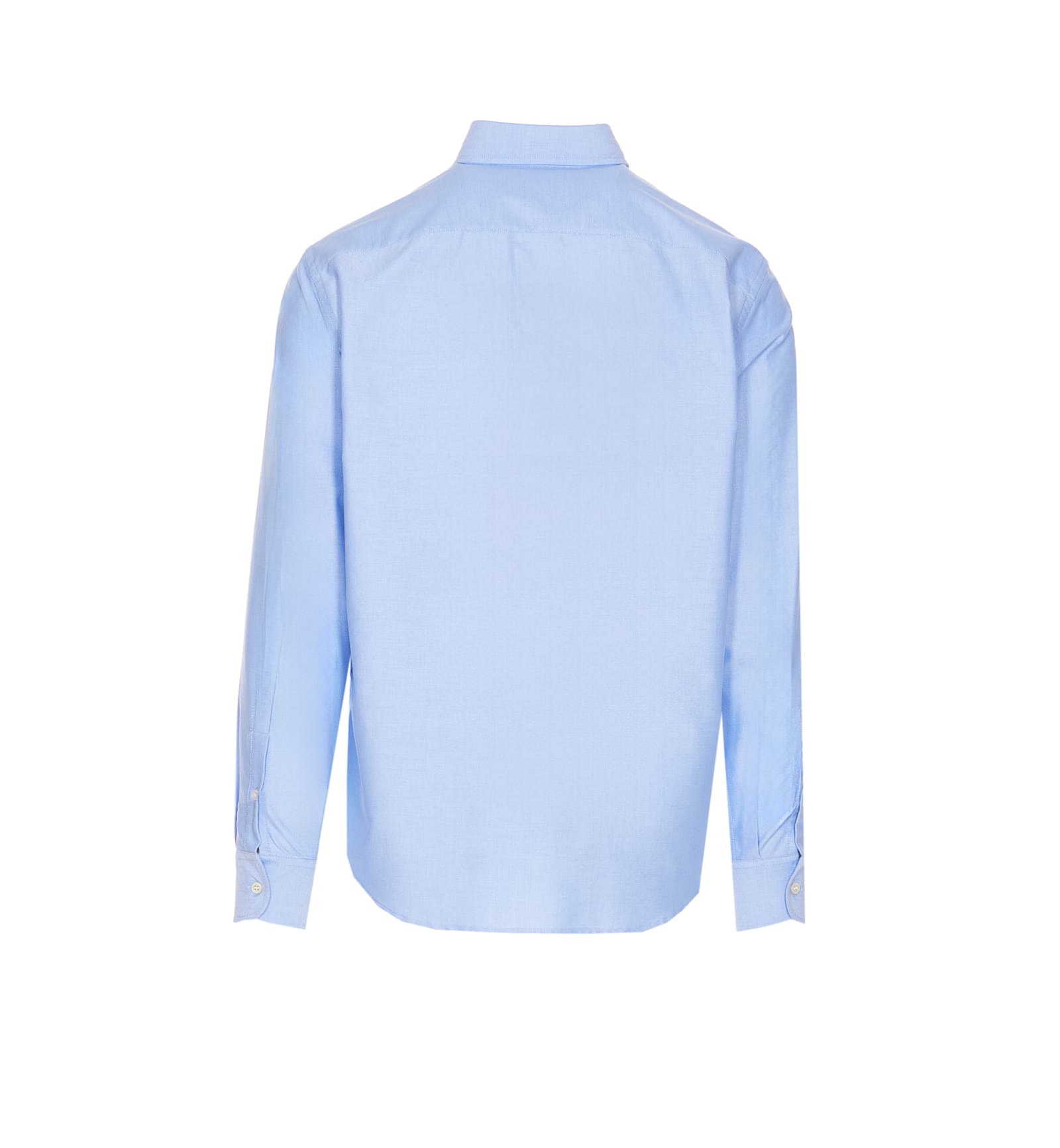 Valentino Camicia Maniche Lunghe Vlogo Signature Shirts Light Blue In Blue