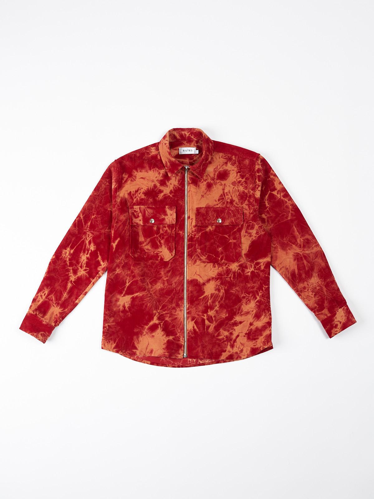 Silted Cali Overshirt Japanese Corduroy Faded Red