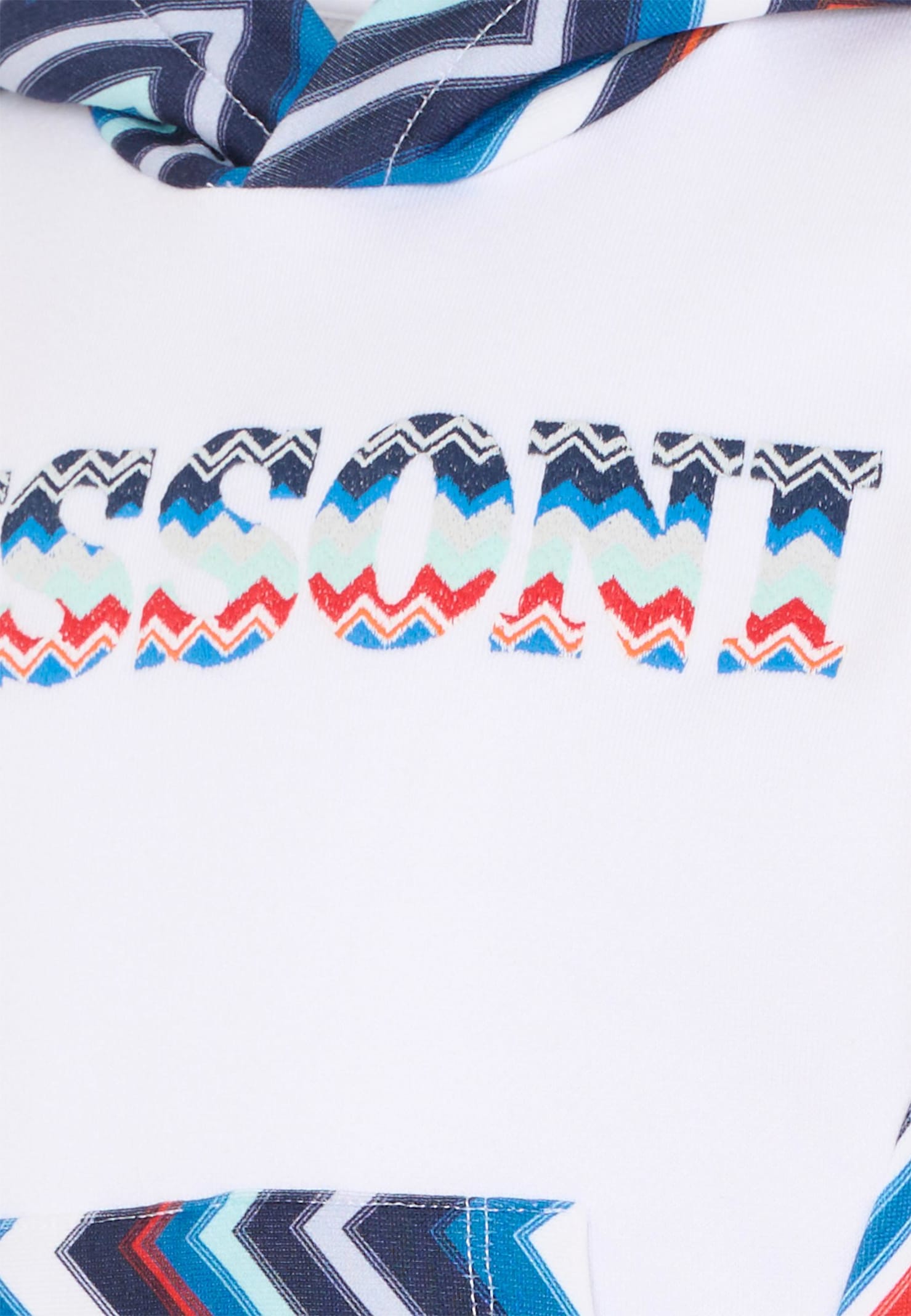 Missoni White Sweatshirr For Kids With Logo In Multi