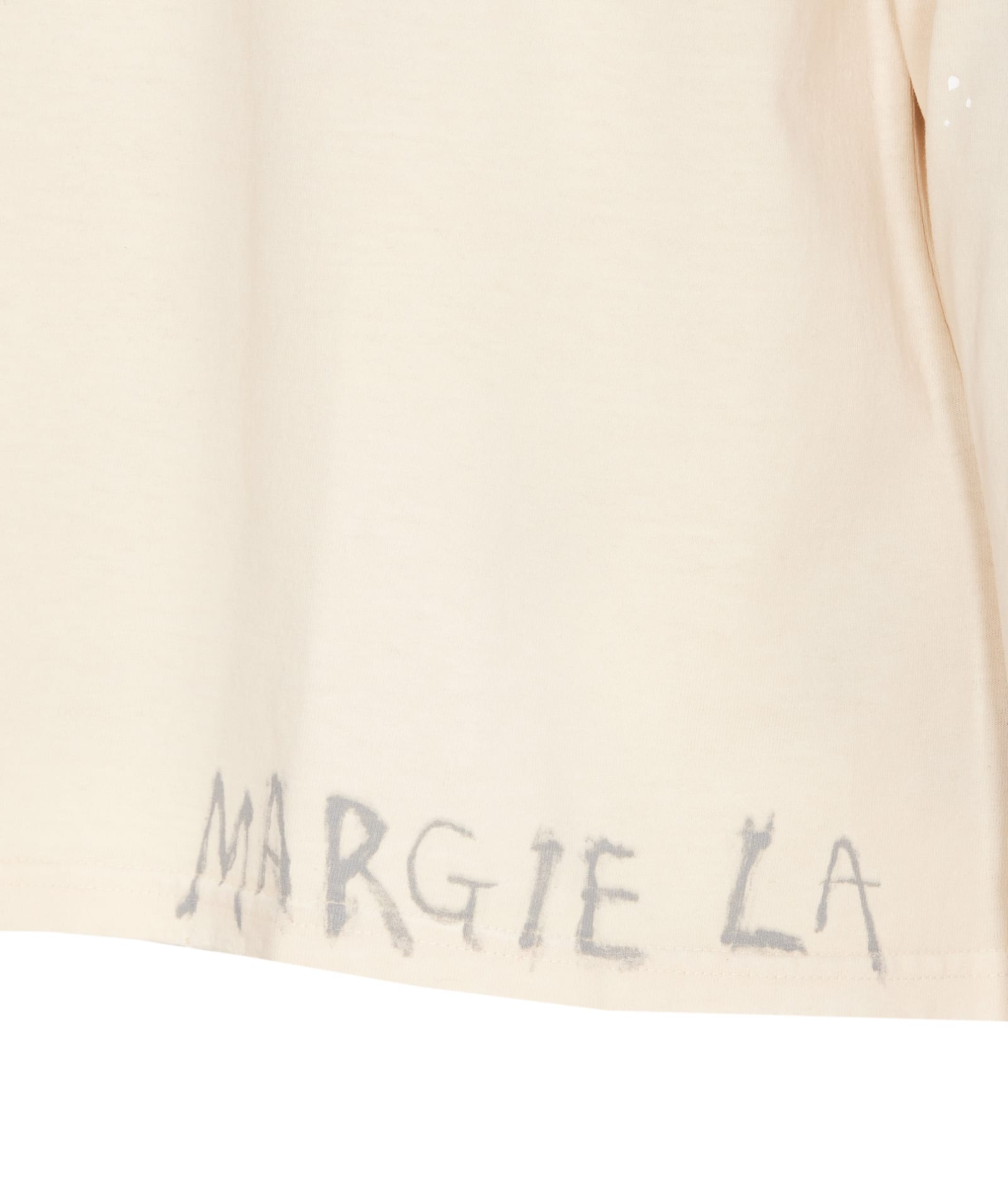 Shop Maison Margiela Long Sleeves T-shirt In Dirtyecru