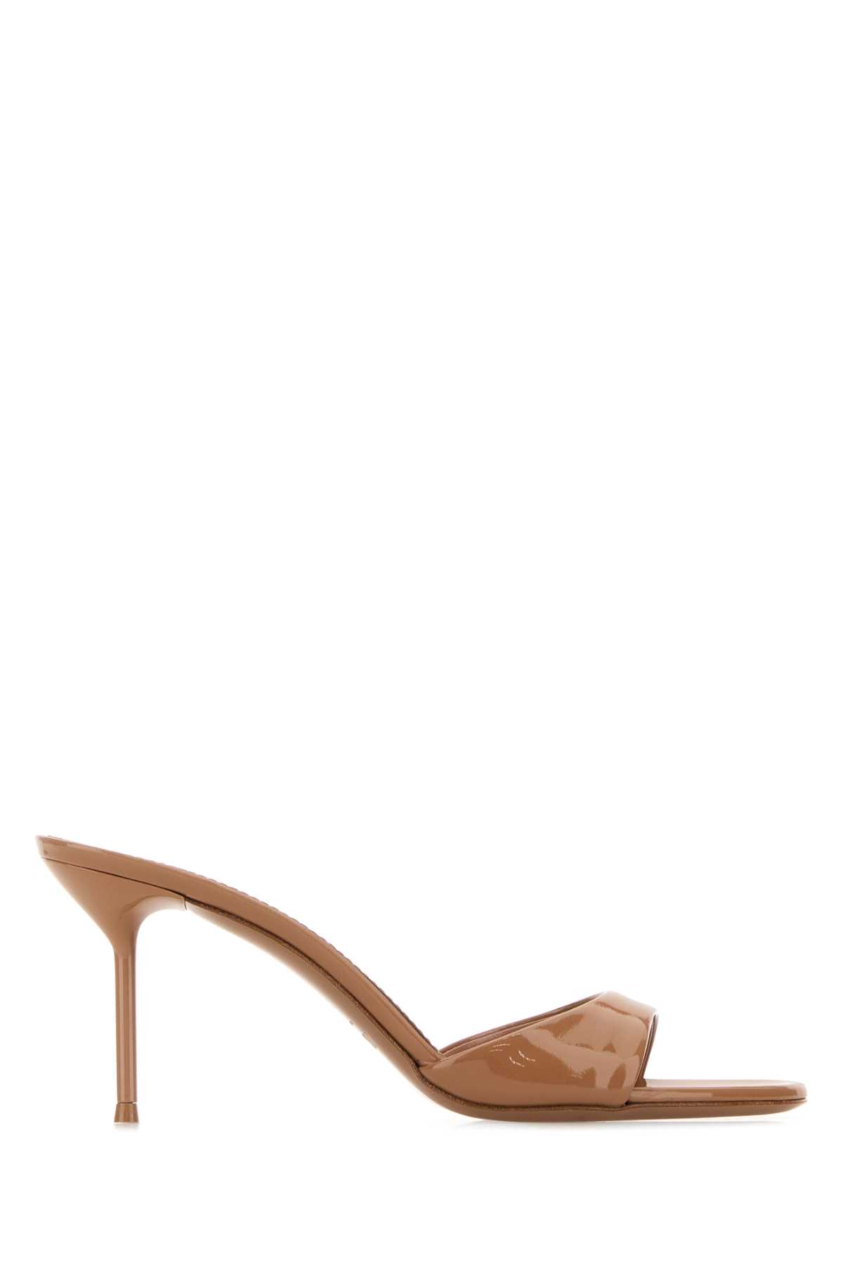 Beige Leather Lidia Mules