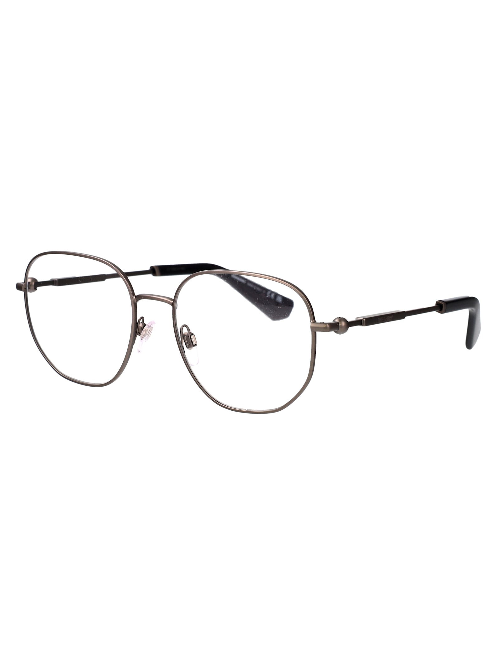 Burberry Eyewear Erin Check-trim Glasses In 1316 Dark Grey
