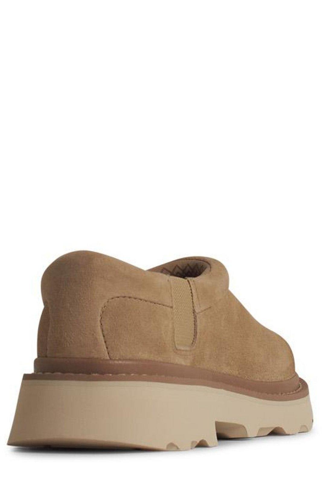 Ugg Chunky Sole Round Toe Slippers With Stitch Detailing