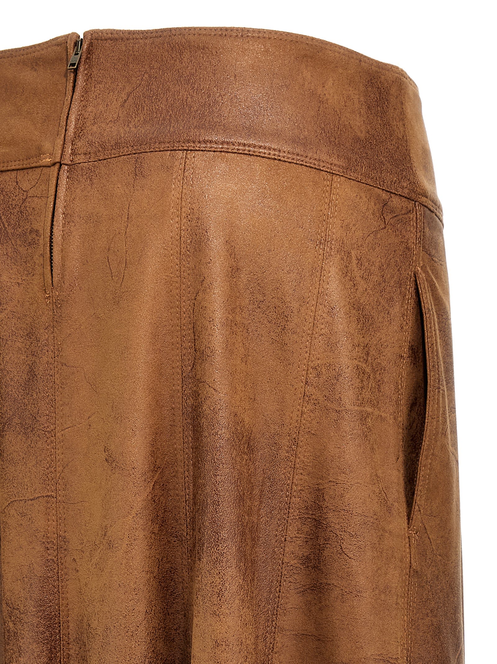 Shop Isabel Marant Genevi Skirt In Brown