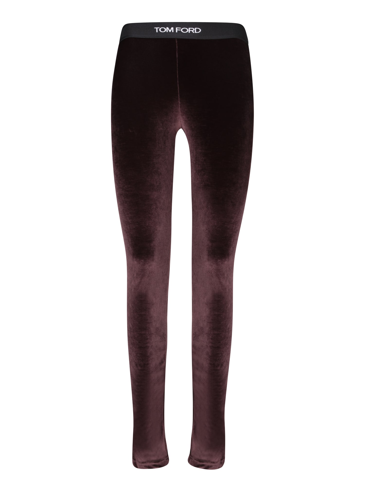 Shop Tom Ford Brown Velvet Leggings