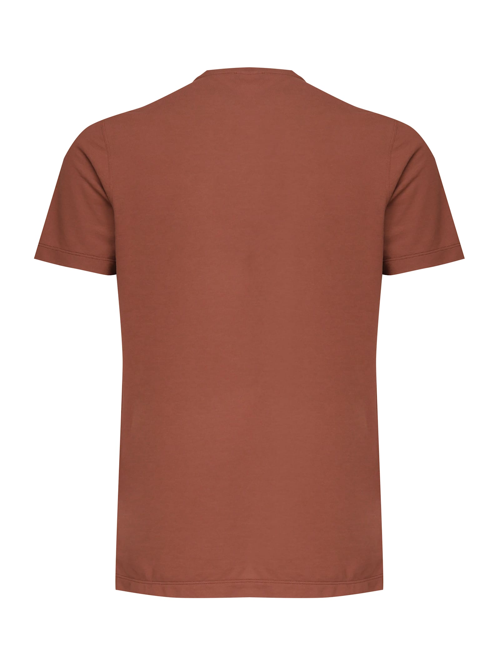 Zanone Crew-neck Short-sleeves T-shirt In Brown