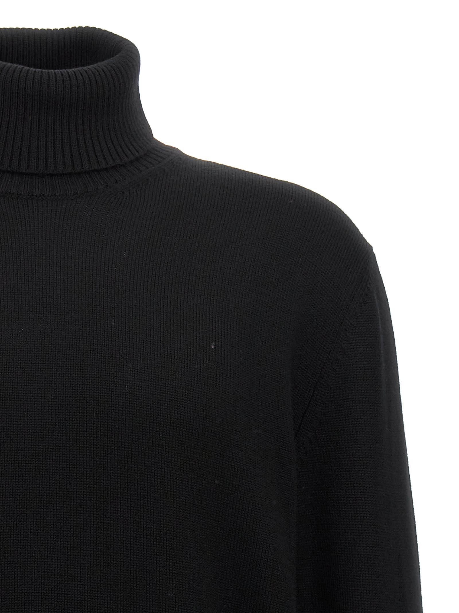 Ballantyne Wool Turtleneck Sweater Sweaters And Cardigans Black In Black