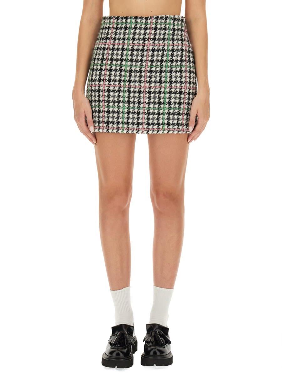 Shop Msgm Mini Skirt In Multicolour