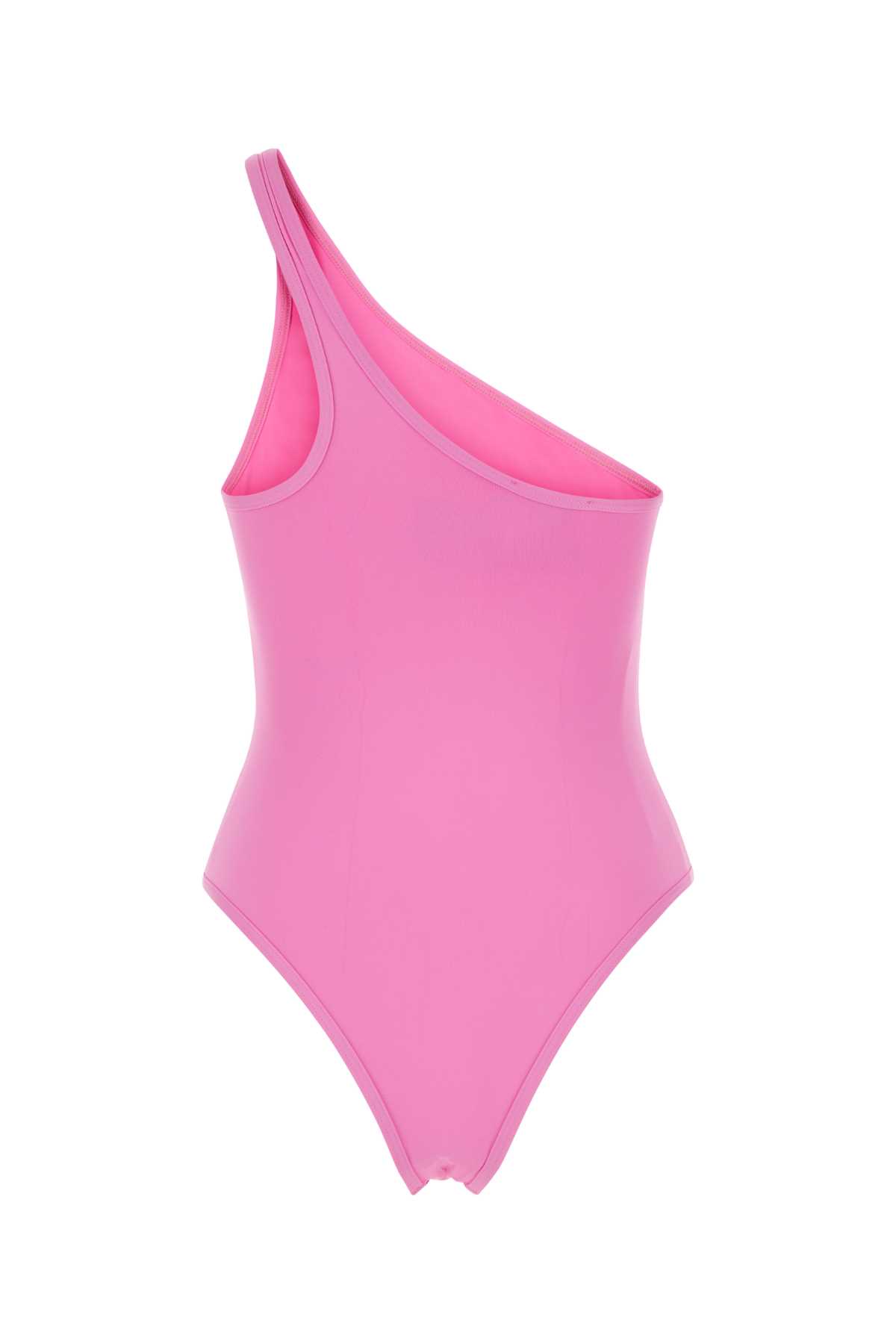 Attico Pink Stretch Nylon Swimsuit In 266