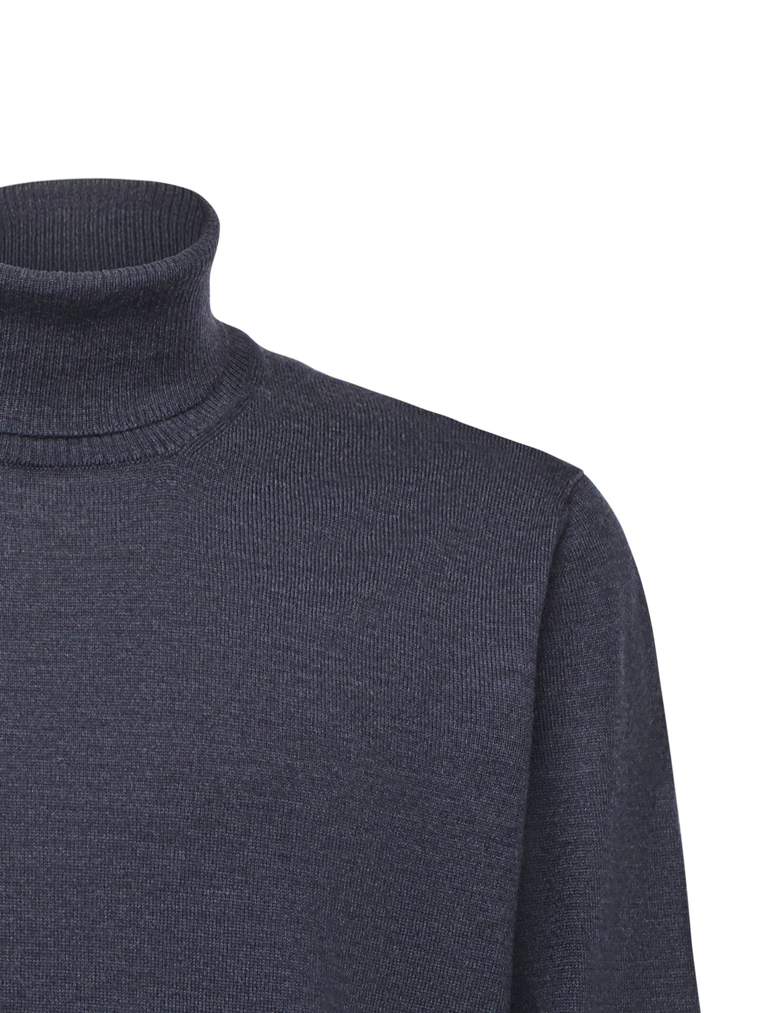 Fay Wool Turtleneck In Blue