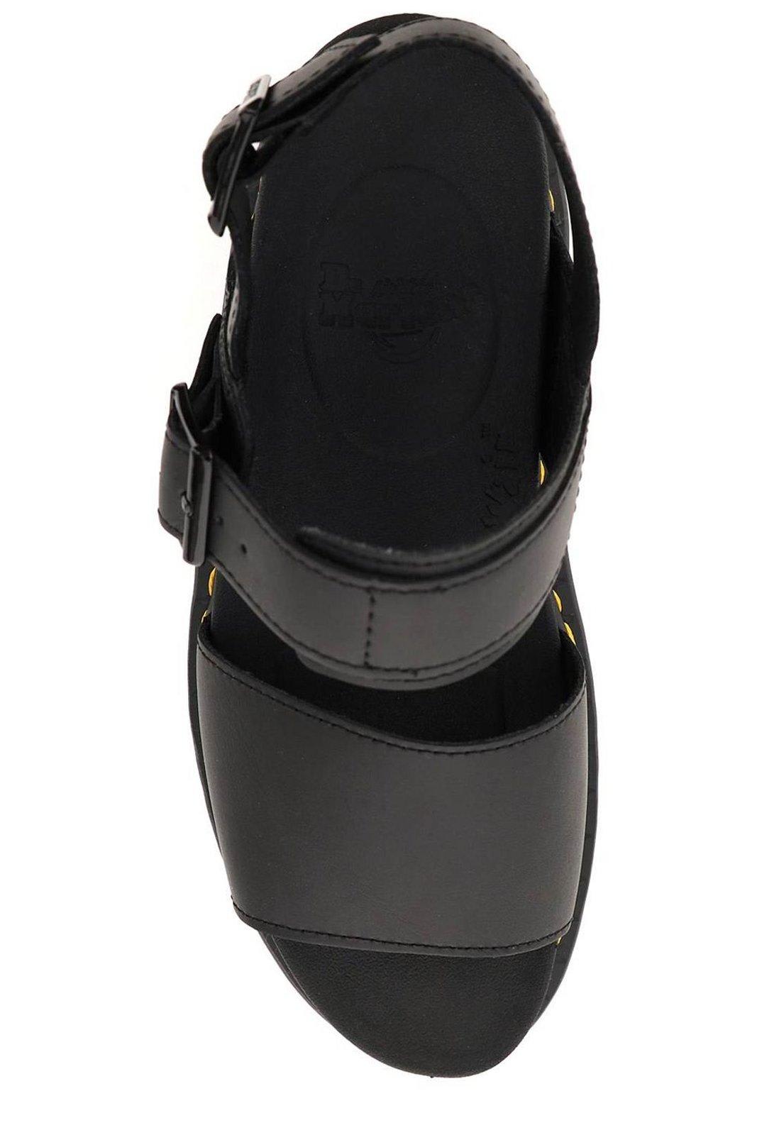 Shop Dr. Martens' Hydro Voss Quad Buckled Sandals In Black