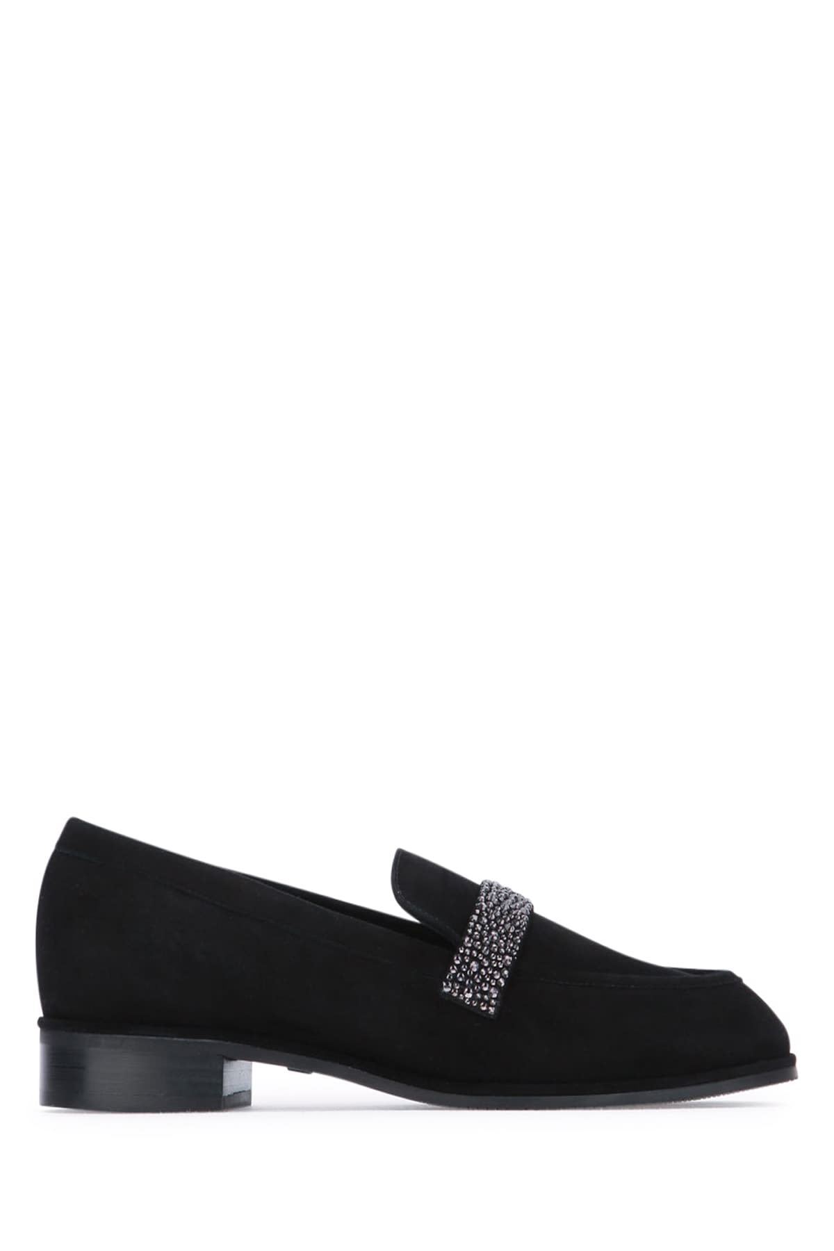 Stuart Weitzman Palmer Sleek Royale Suede Loafers In Multi