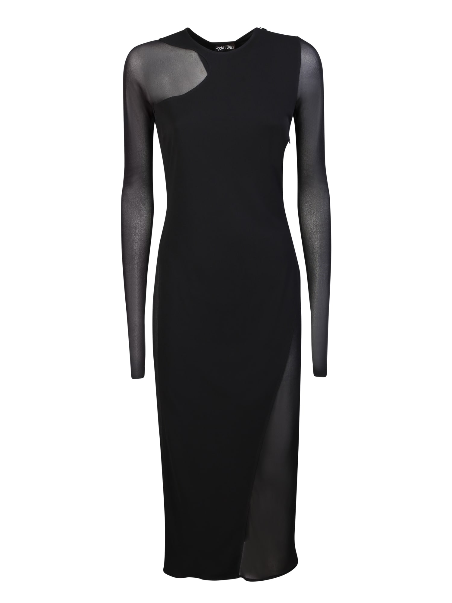 Shop Tom Ford Semi-sheer Dress In Black