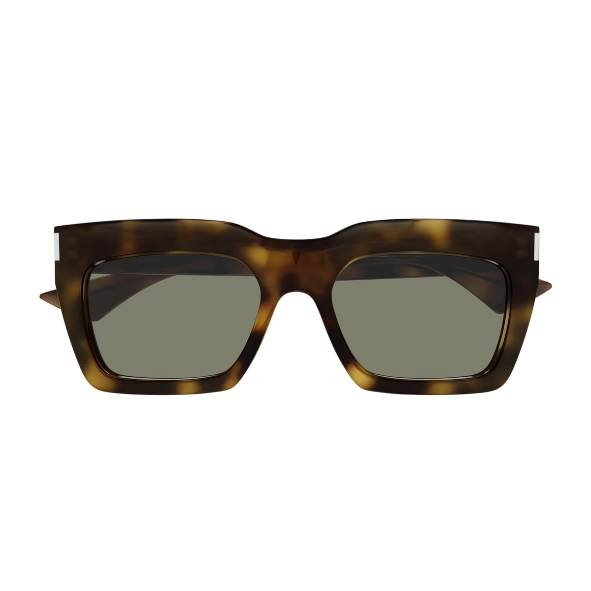 Shop Saint Laurent Sl 810 Linea Corner Angle 003 Havana Green Sunglasses