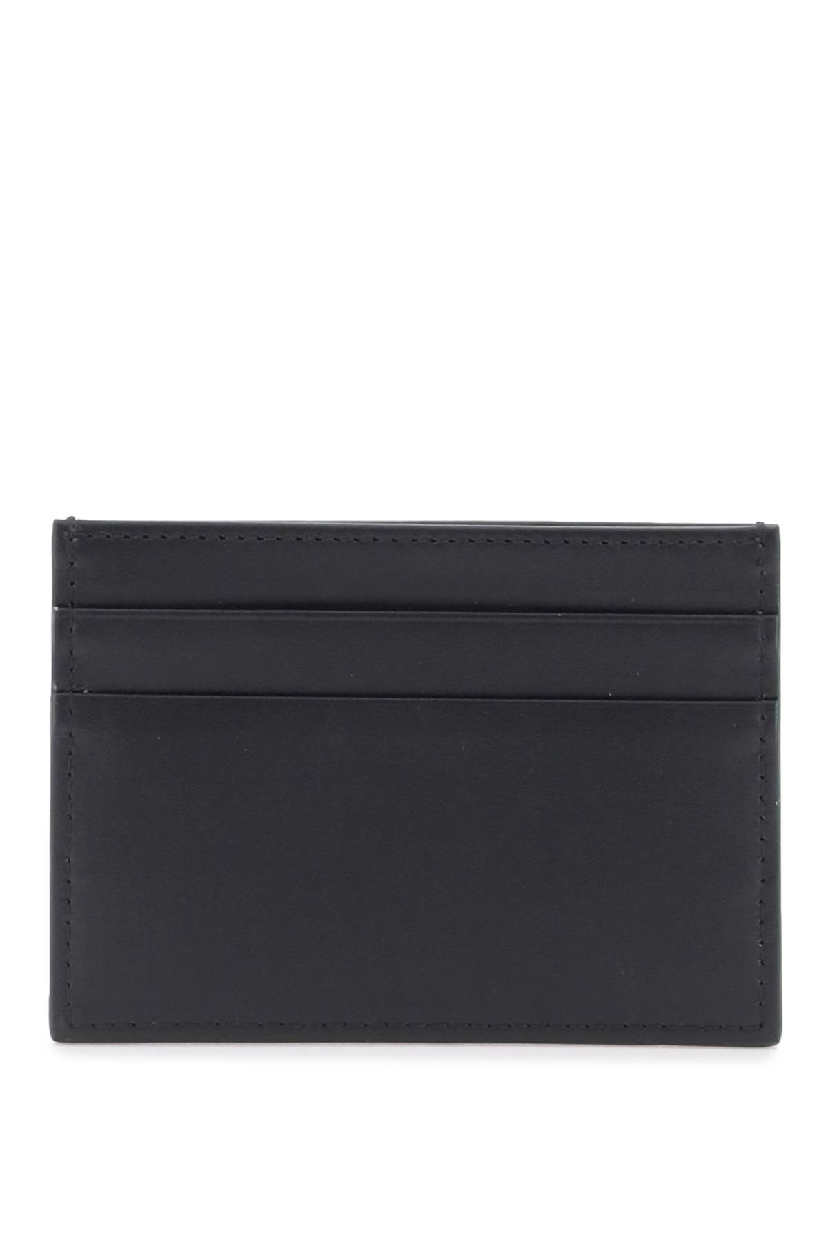 Dolce & Gabbana Small Zip-around Wallet In Calfskin With Raised Logo In Nero