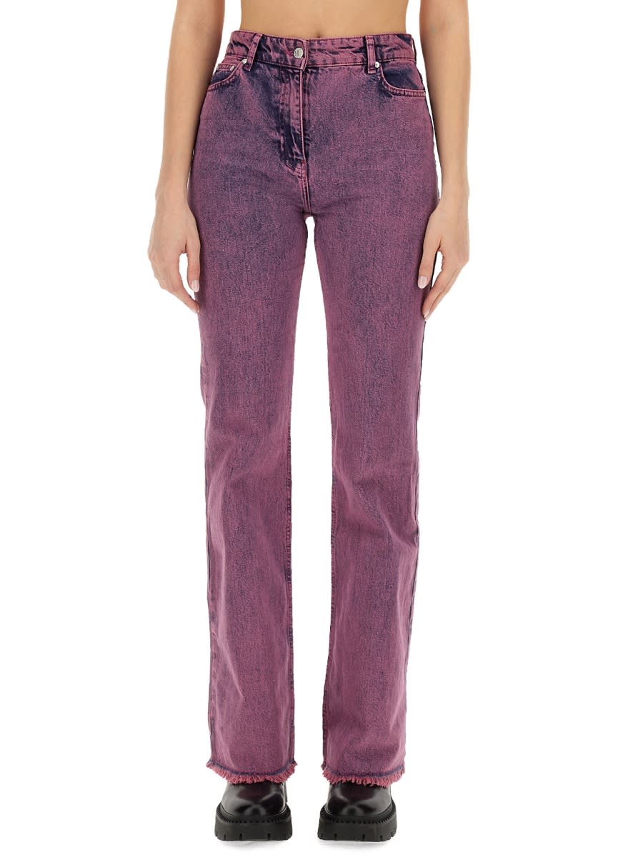 Shop M05ch1n0 Jeans Flare Pant In Pink