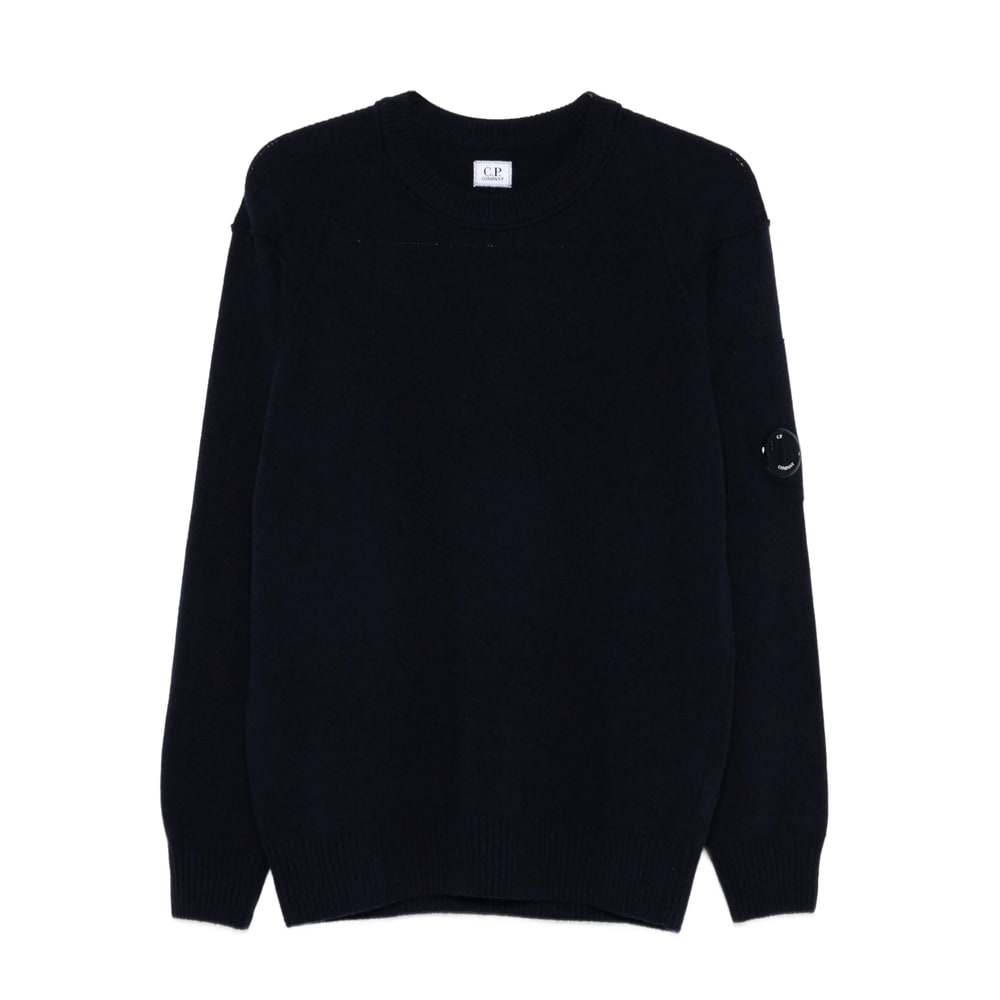 C.p. Company C.p.company Wool Crewneck Sweater In Blue
