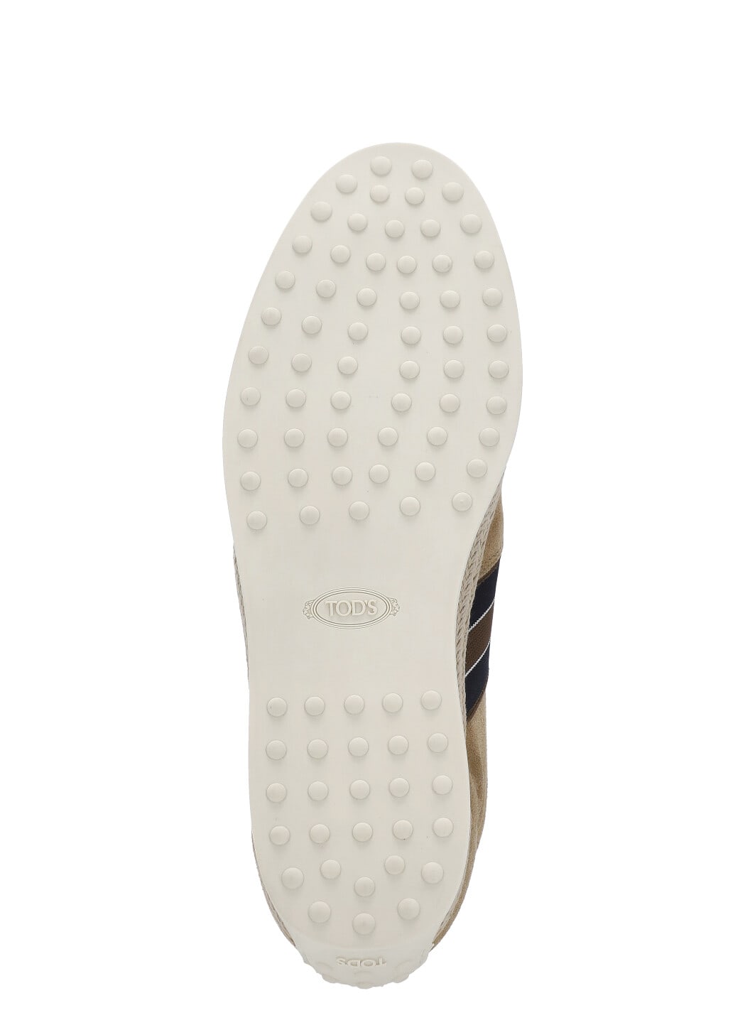 Shop Tod's Smooth Leather Loafers In Beige