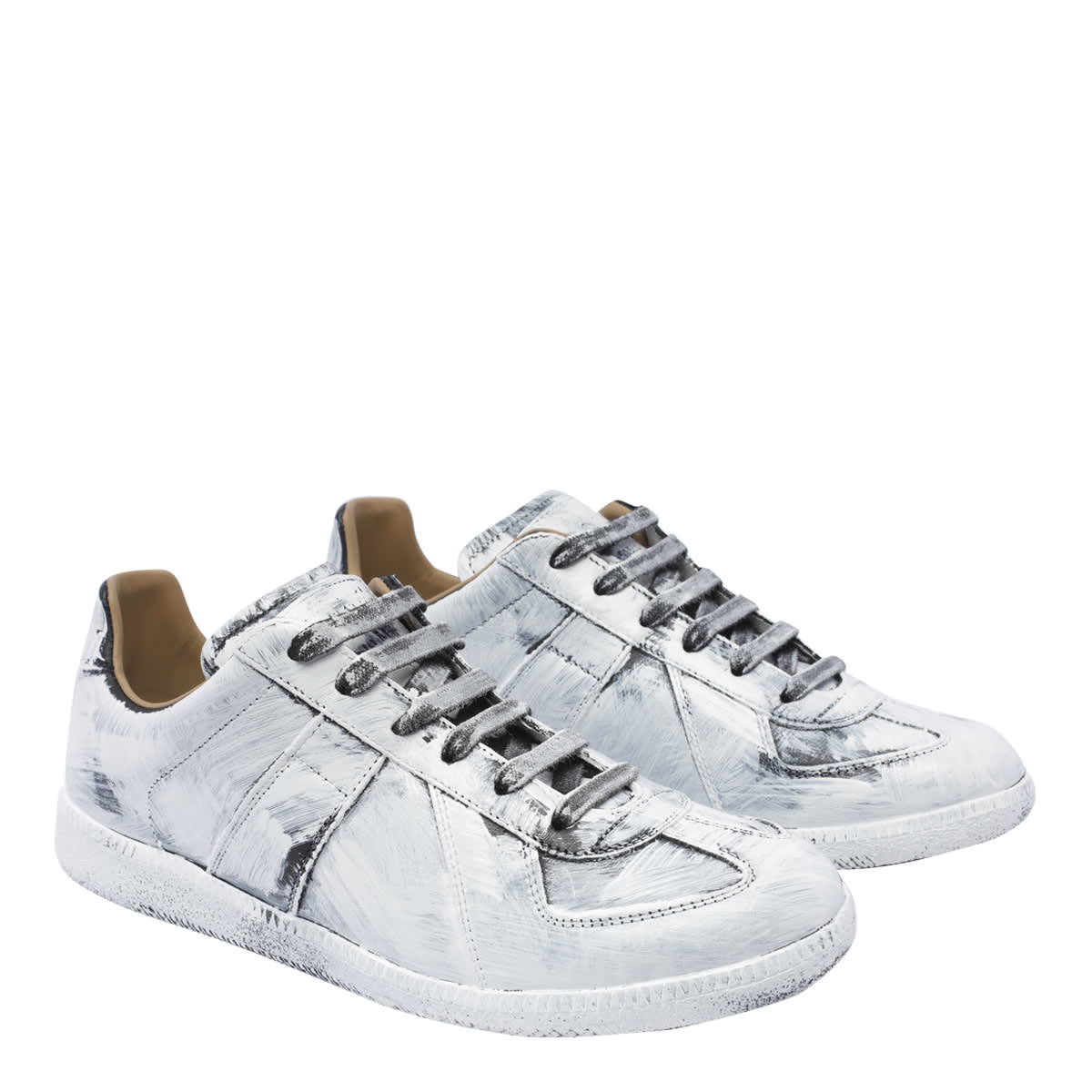 Shop Maison Margiela Bianchetto Replica Sneakers In White