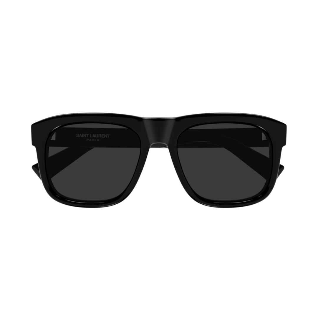 Saint Laurent Sl 790 Linea Corner Angle 001 Black Crystal Sunglasses In Black