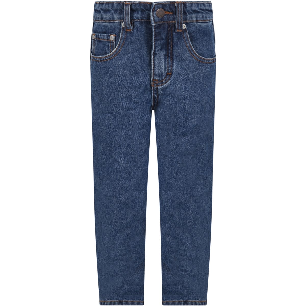 Molo Blue aiden Jeans For Kids With Logo