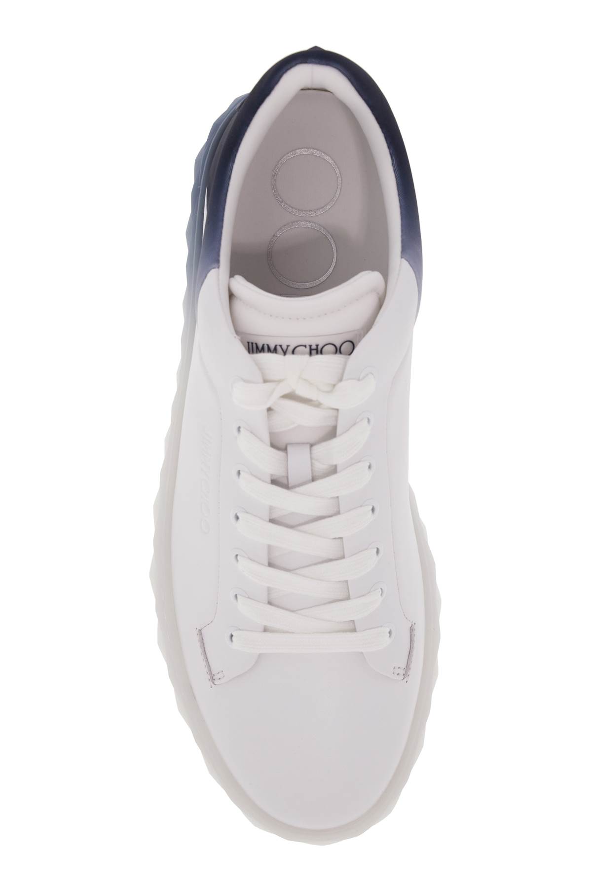 Shop Jimmy Choo Diamond Light/m Ii Sneakers In V White Navy Mix (white)